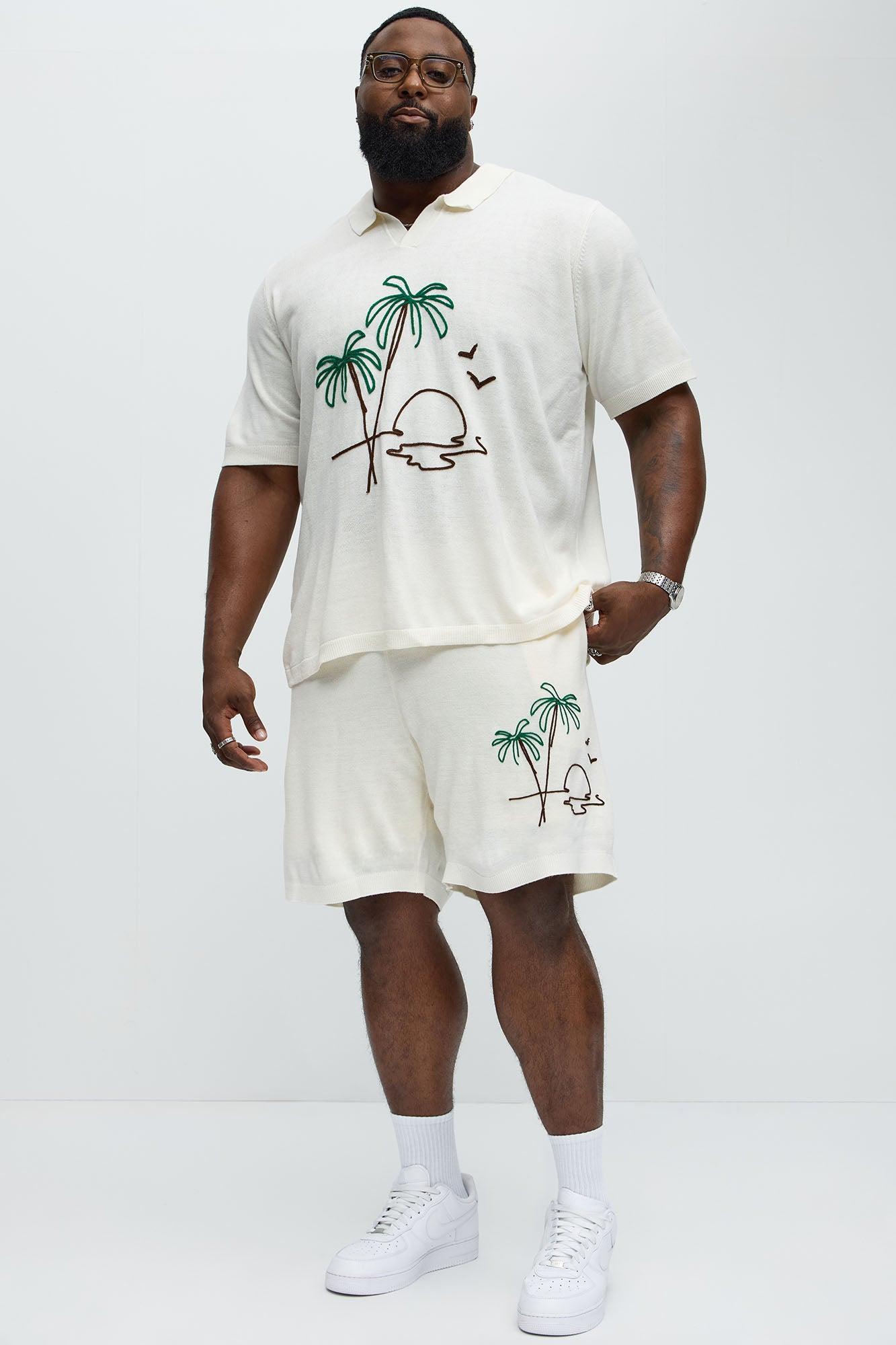 Ashton Knitted Shorts - Cream Product Image