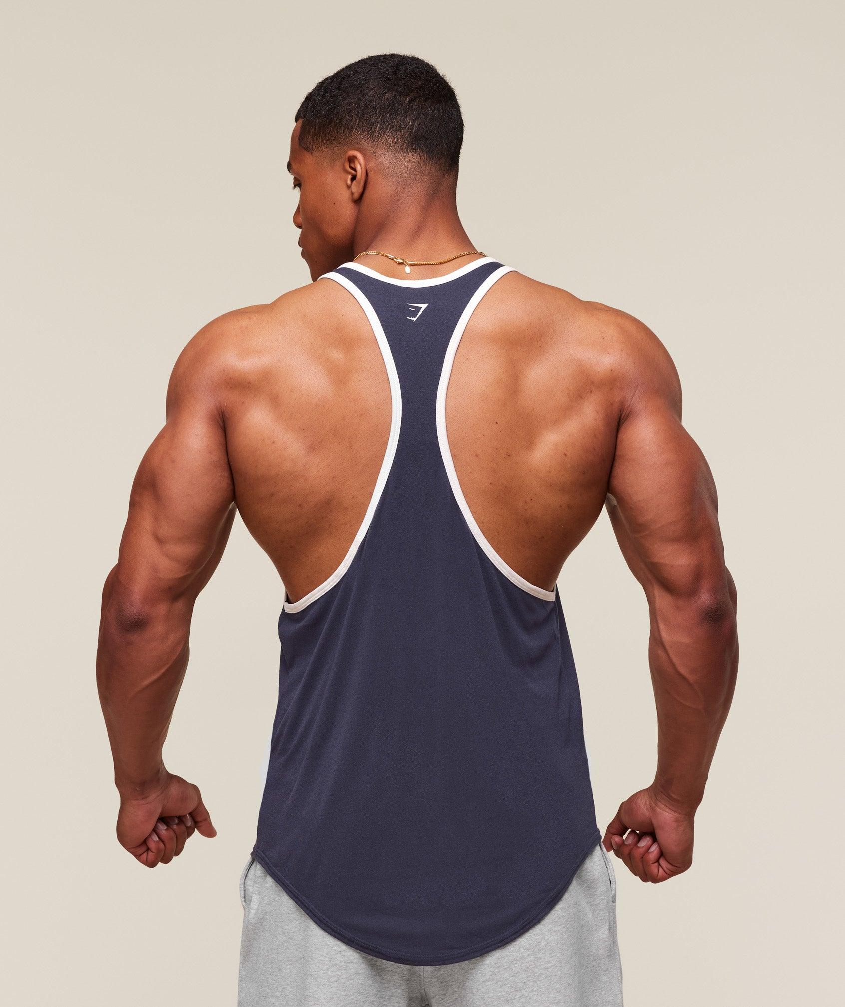 Gymshark GSLC Ringer Stringer - Heavy Blue Male Product Image