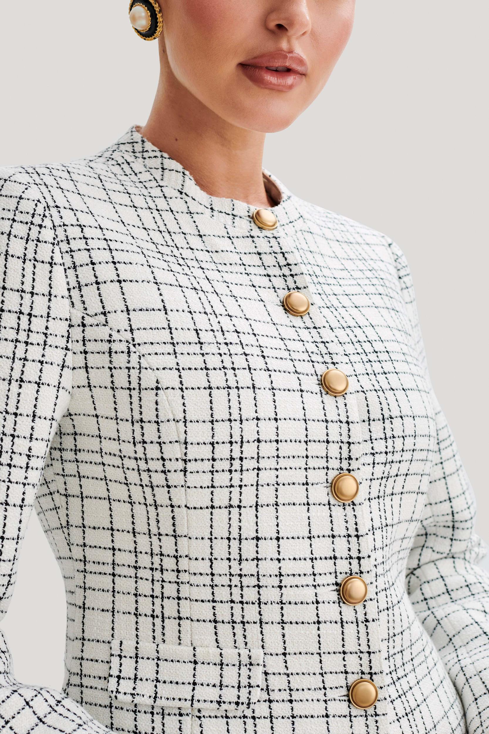 Priscilla Tweed Jacket - White Product Image