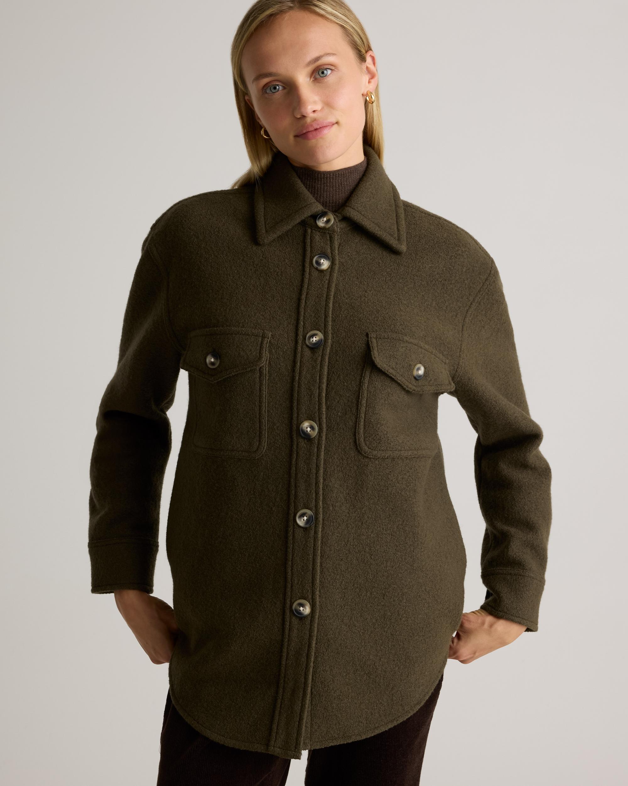 Quince | Women's 100% Merino Wool Shirt Jacket Size XL Product Image