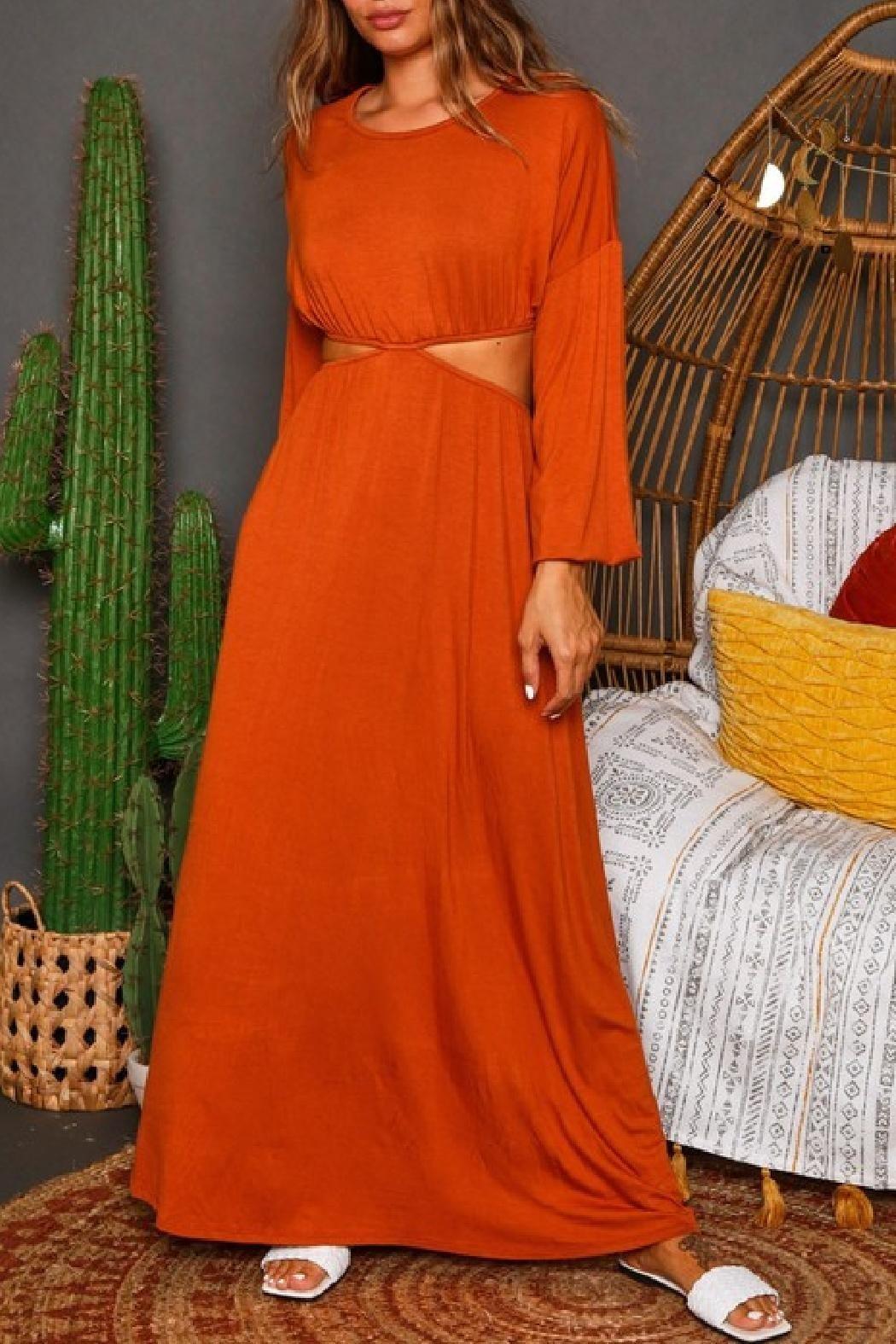 Cutout Waist Maxi Dress Product Image