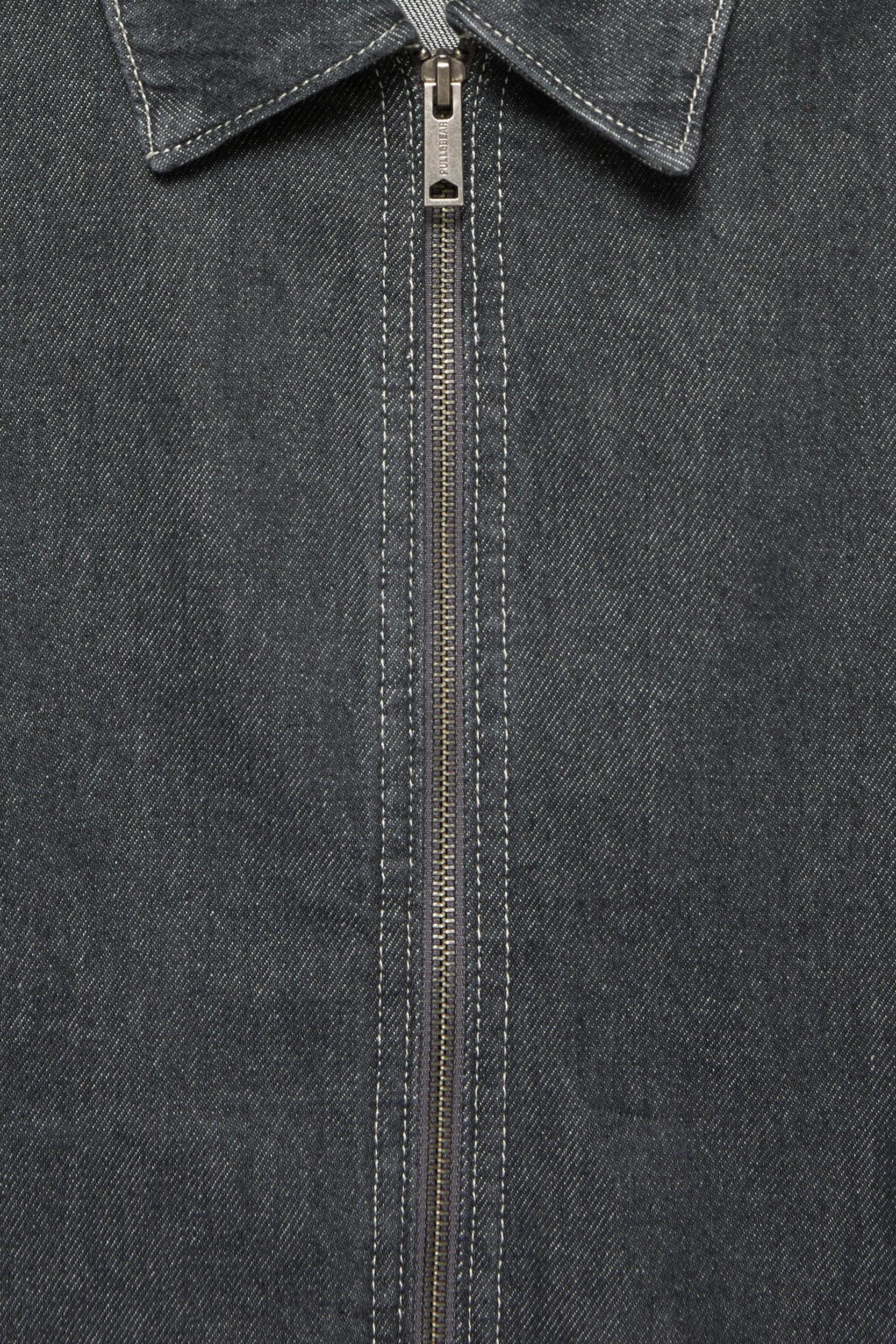 Denim jacket with zip Product Image