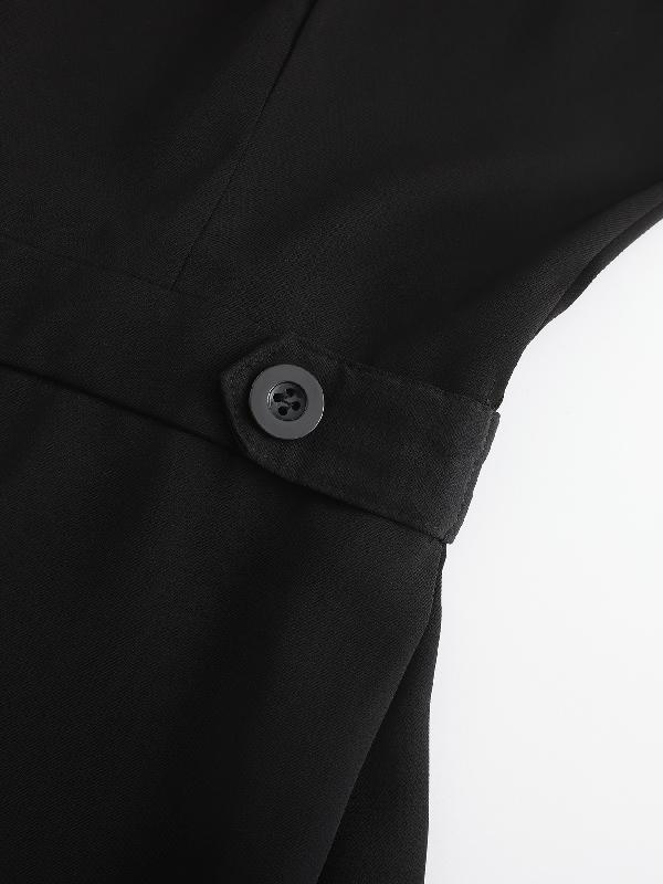 Cap Sleeve Wide Leg Solid Color Jumpsuits Product Image