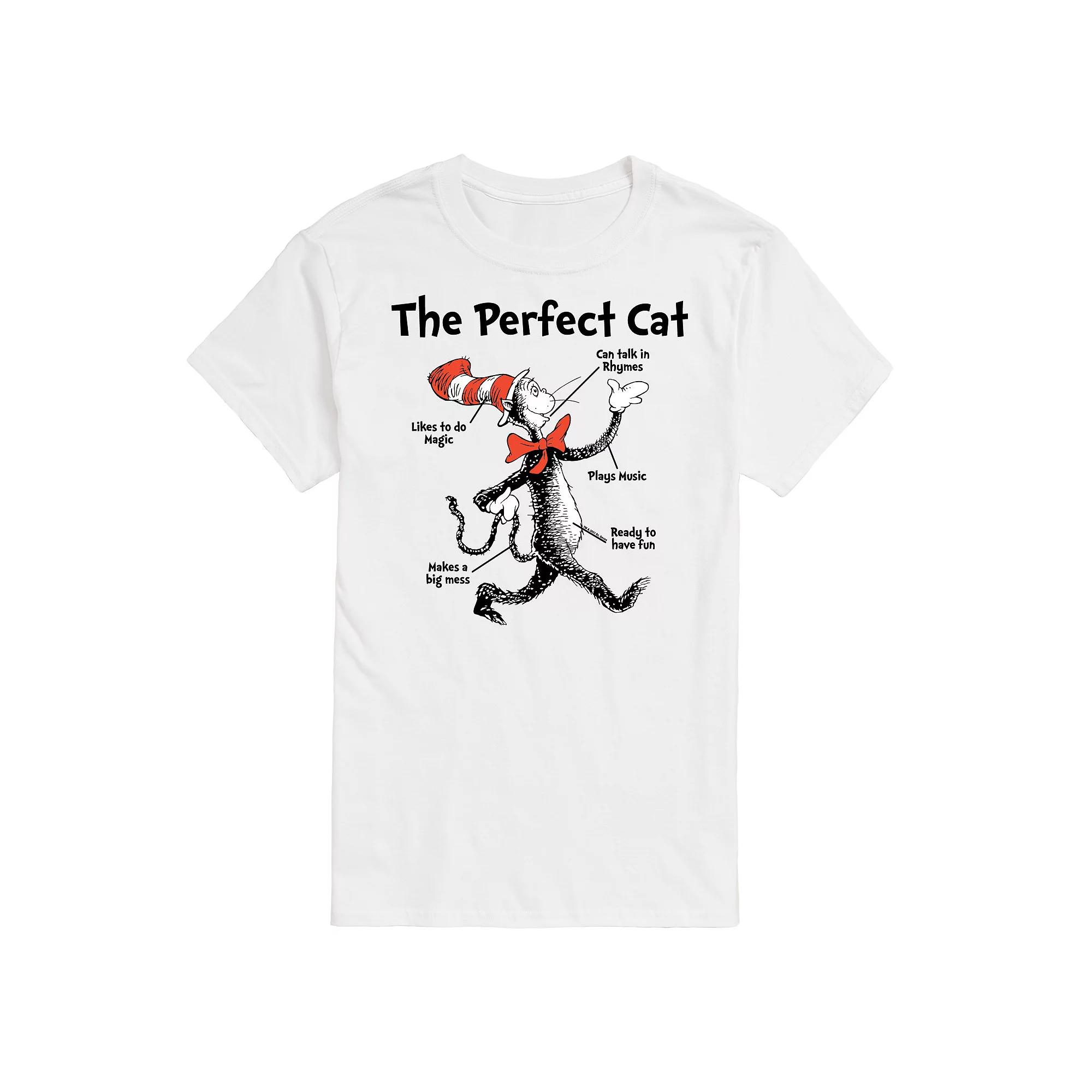 Big & Tall Dr Seuss Perfect Cat Tee, Men's,  Product Image
