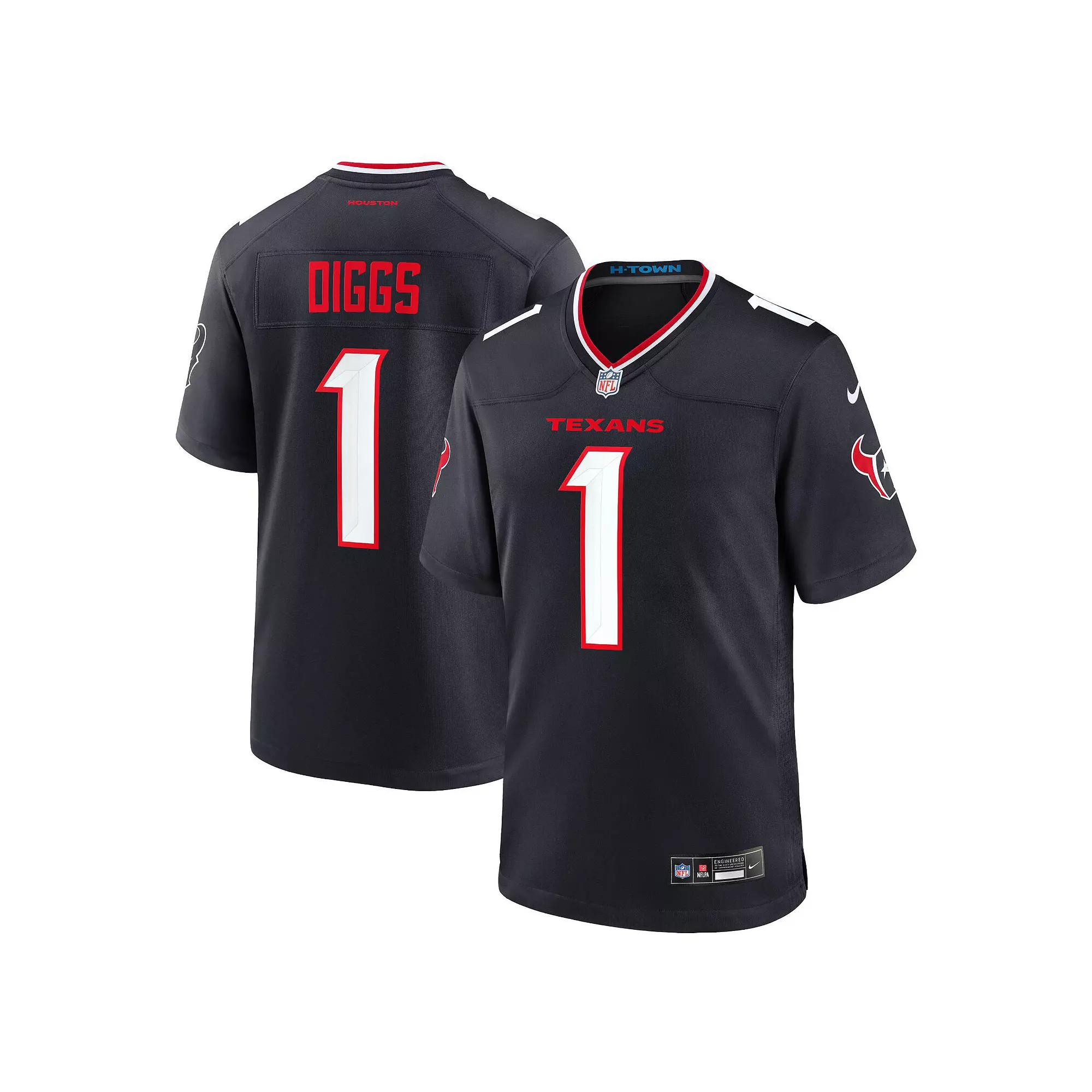 Men's Nike Stefon Diggs Navy Houston Texans Game Jersey, Size: Medium, Blue Product Image