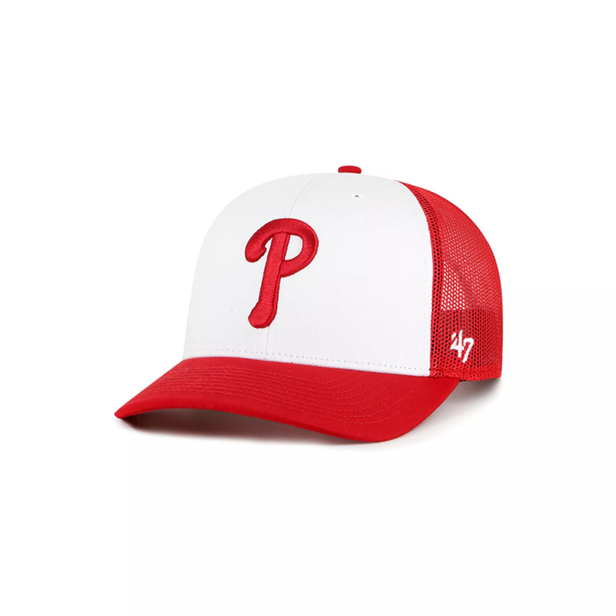 Mens 47 /Red Philadelphia Phillies Freshman Trucker Adjustable Hat Product Image