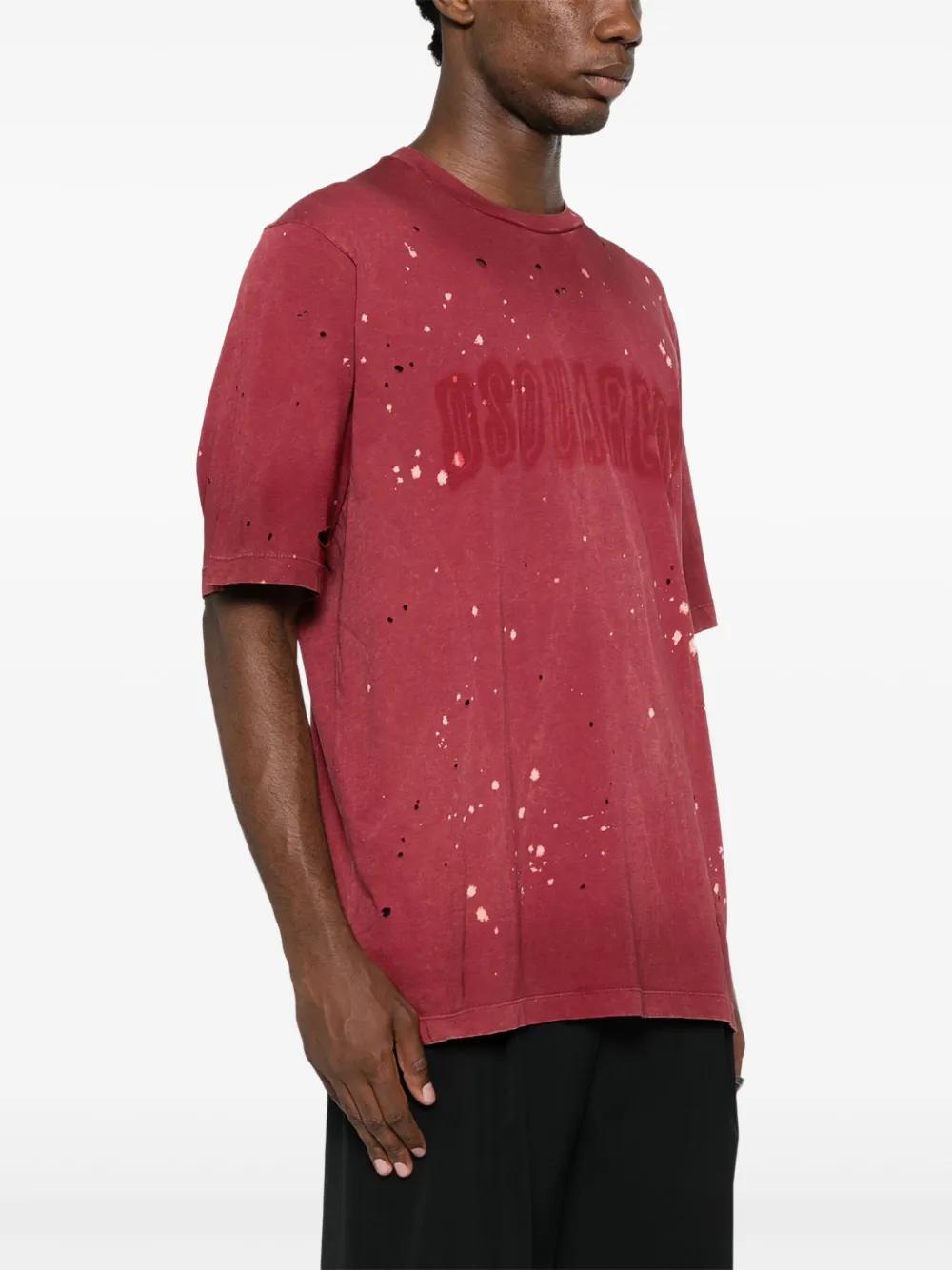 logo-print distressed T-shirt Product Image