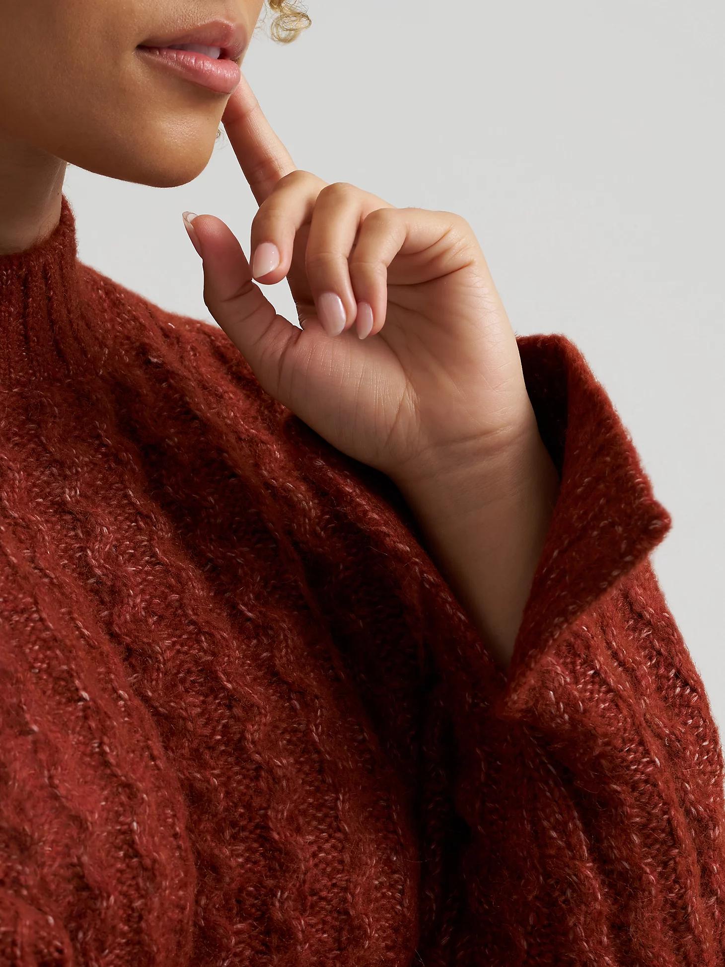 Women's Mock Neck Textured Sweater | Women's Tops & Tees | Lee® Product Image