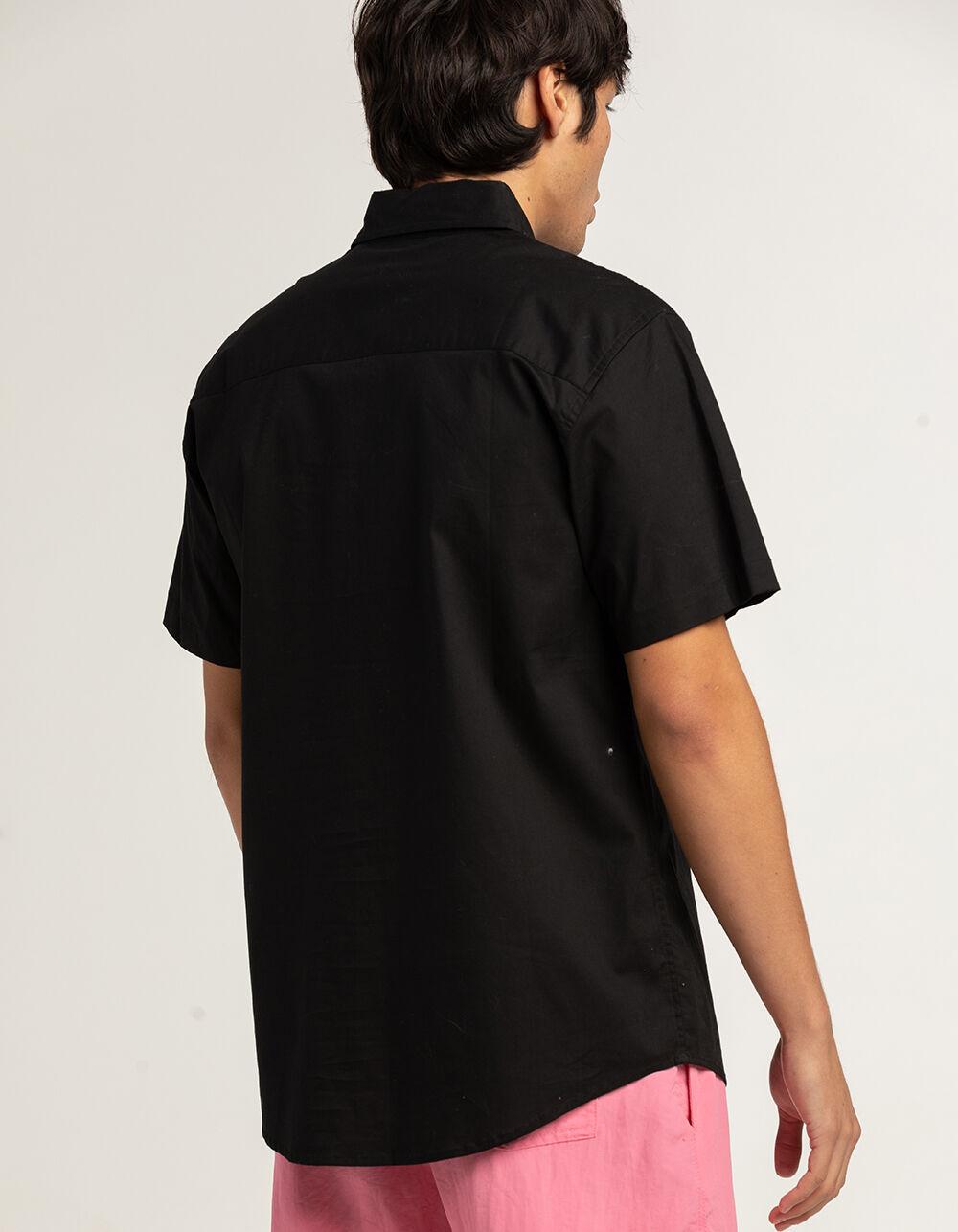 RSQ Mens Solid Button Up Shirt - BLACK Product Image