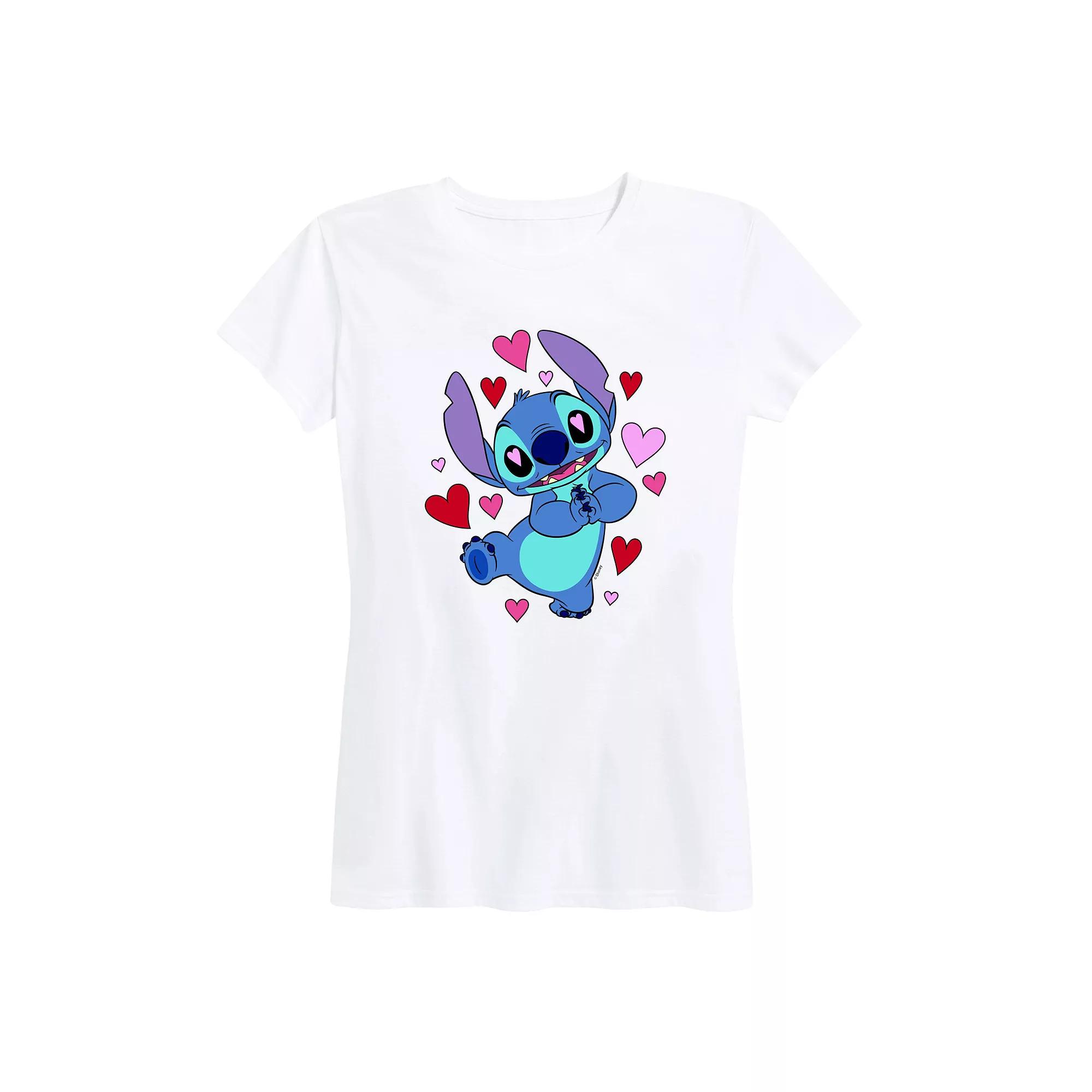 Disney's Lilo & Stitch Women's Heart Eyes Graphic Tee,  Product Image