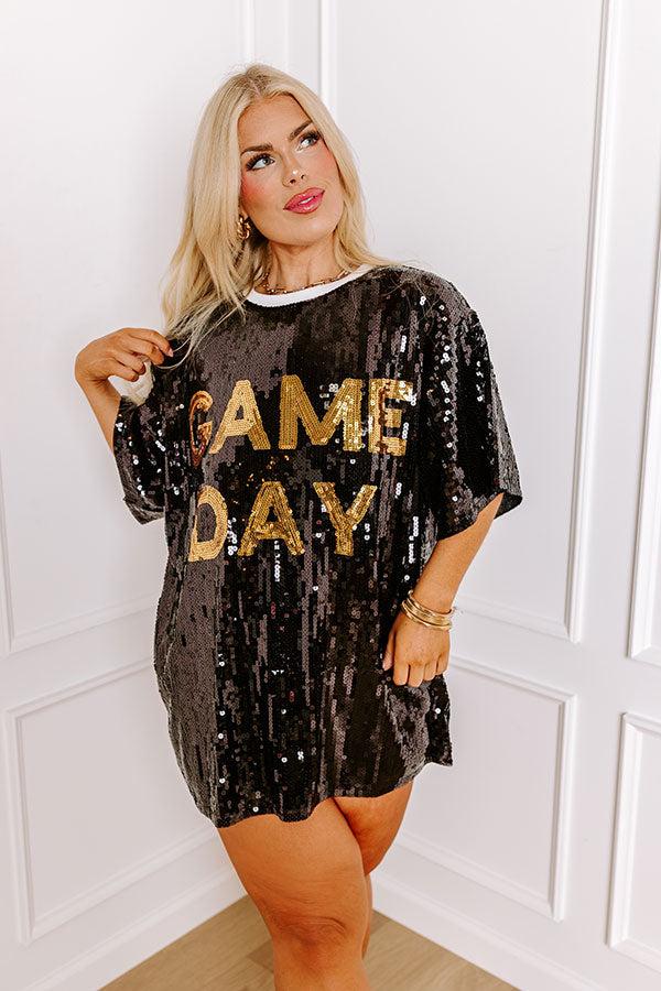 Gameday Sequin Tunic in Black Curves Product Image
