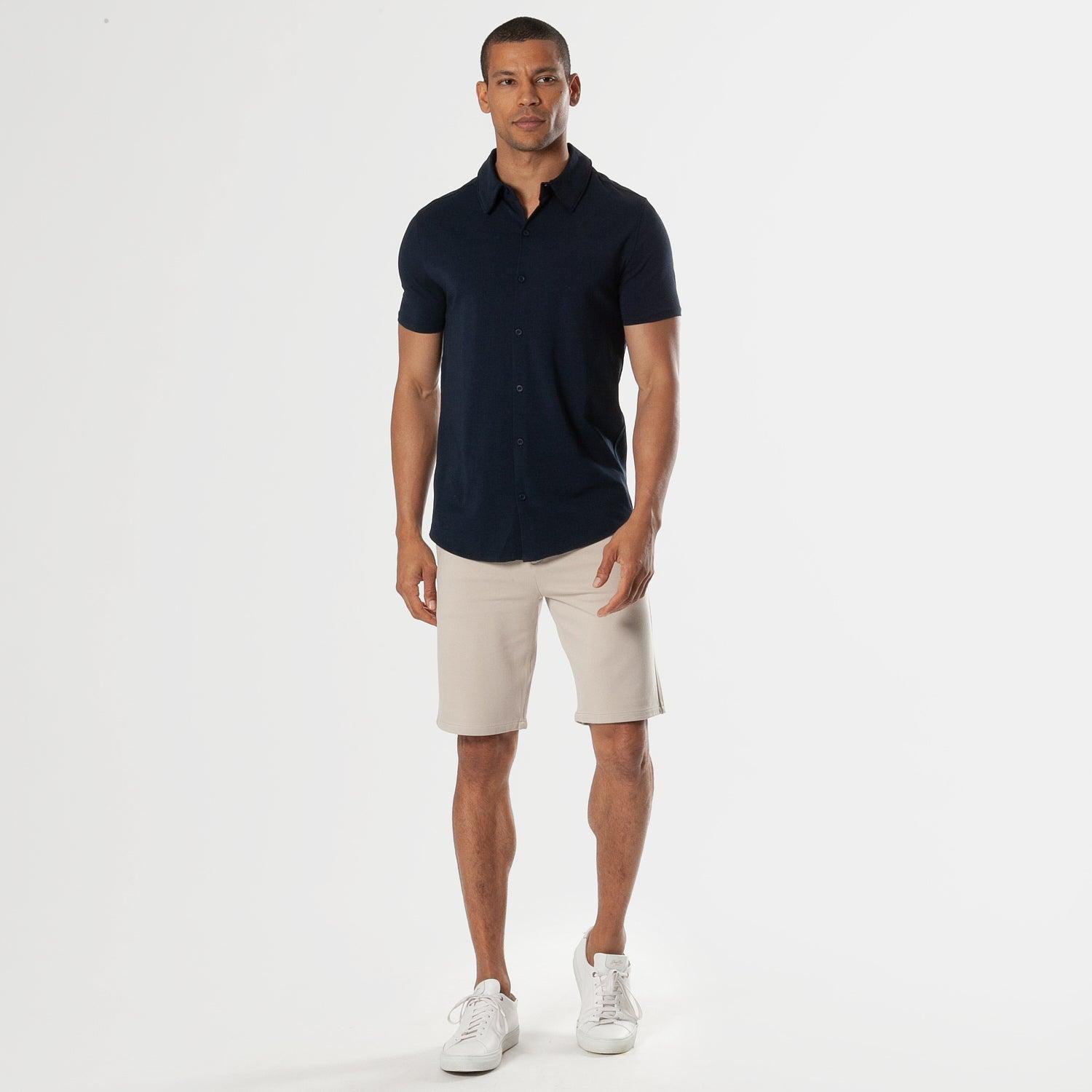 Navy Short Sleeve Knit Shirt Product Image