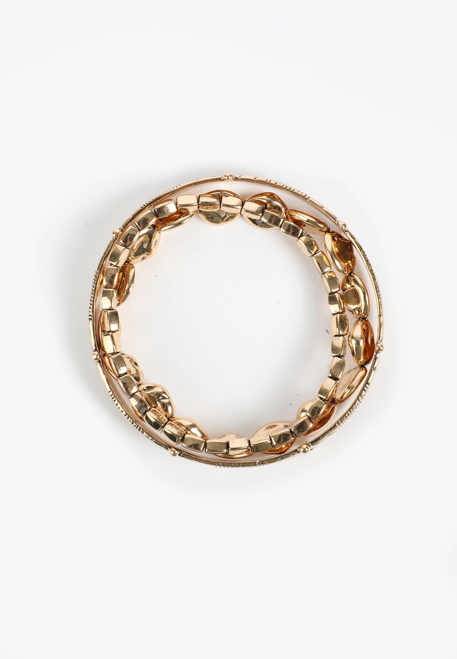 3 Pack Gold Stretch And Bangle Bracelet Set Product Image