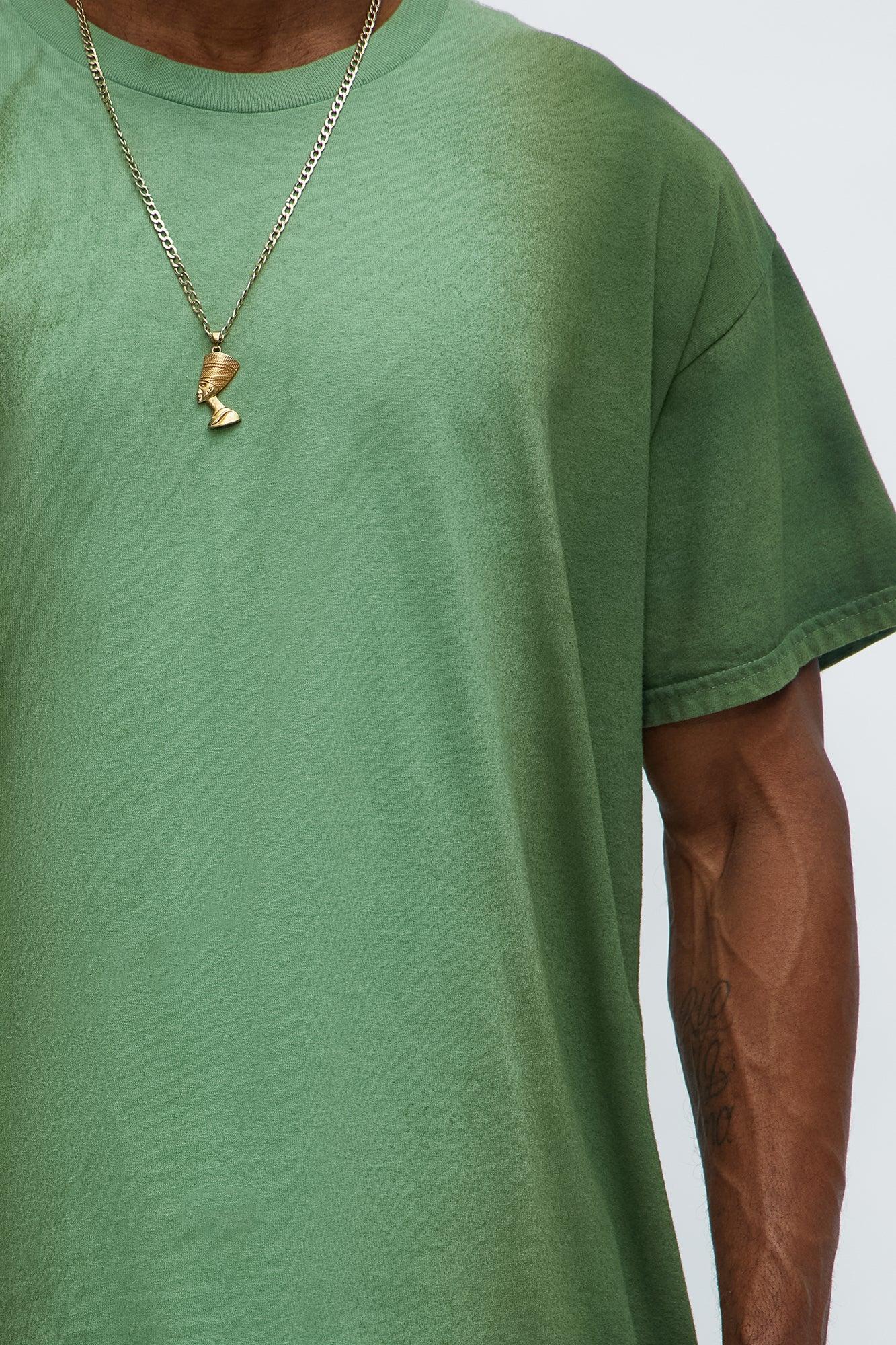 Gradient Wash Tee - Green Male Product Image