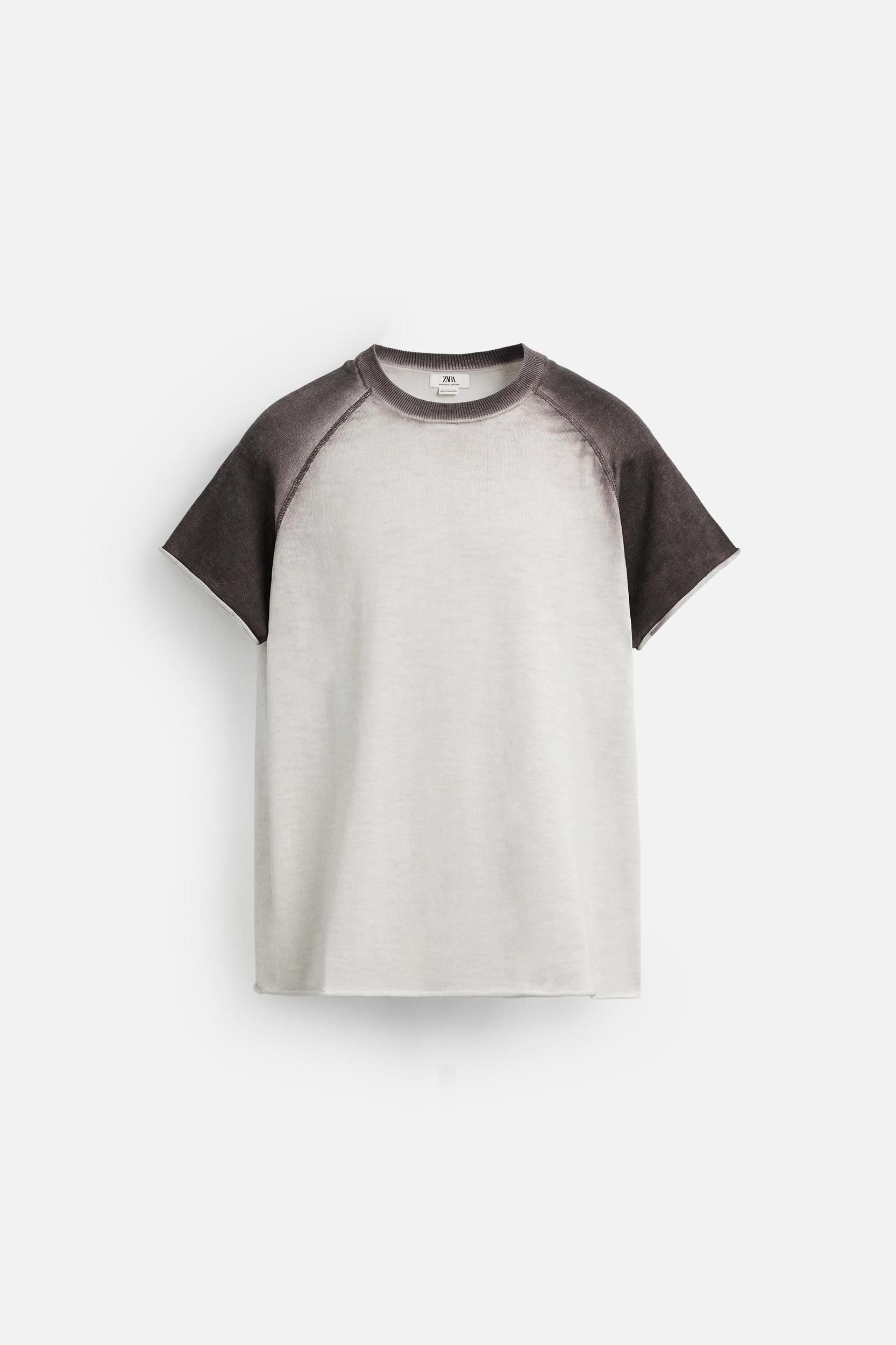 SPRAY PRINT KNIT T-SHIRT Product Image