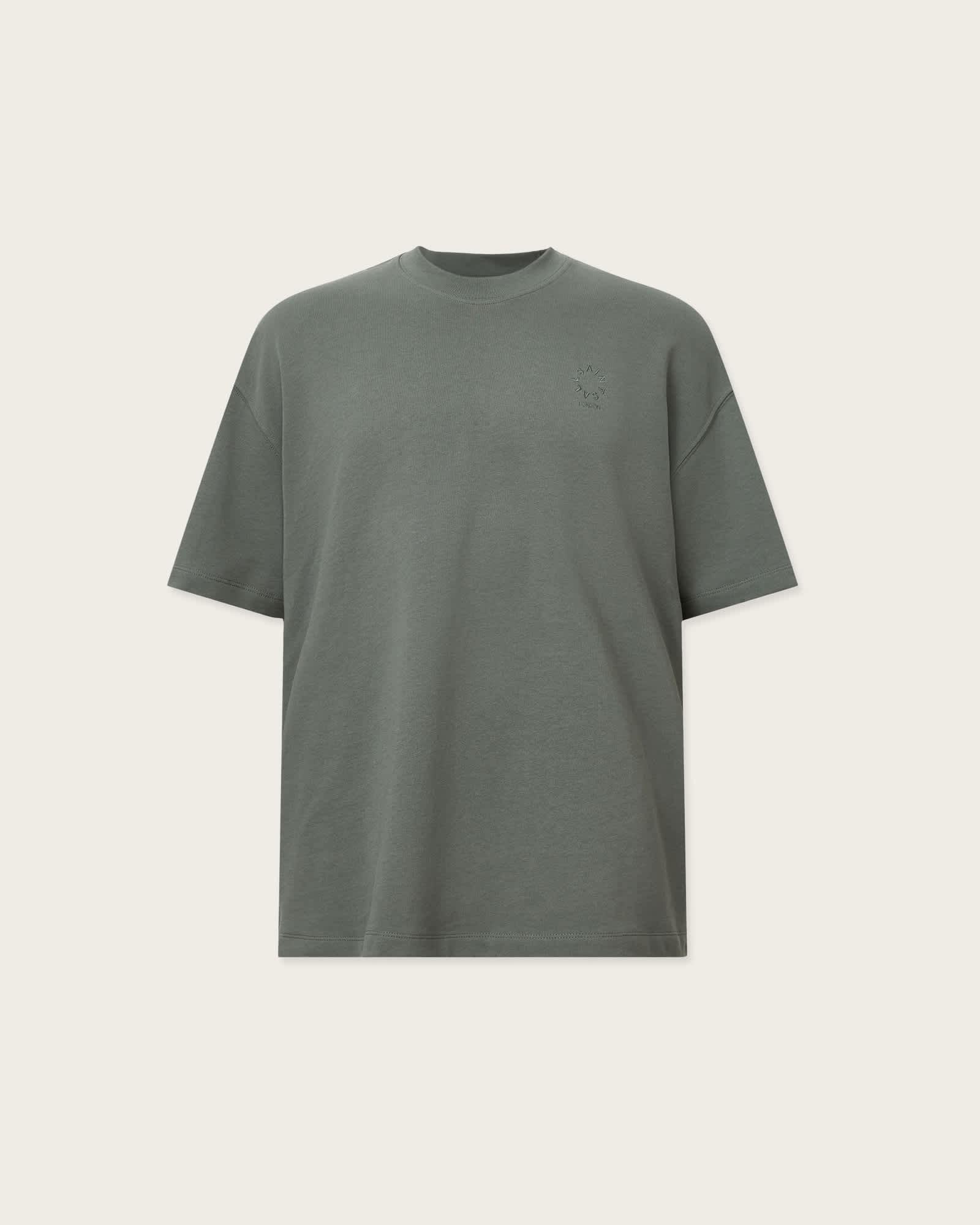 Haven Embroidered Logo Oversized T-Shirt GASTOR GREEN | ALLSAINTS US Product Image