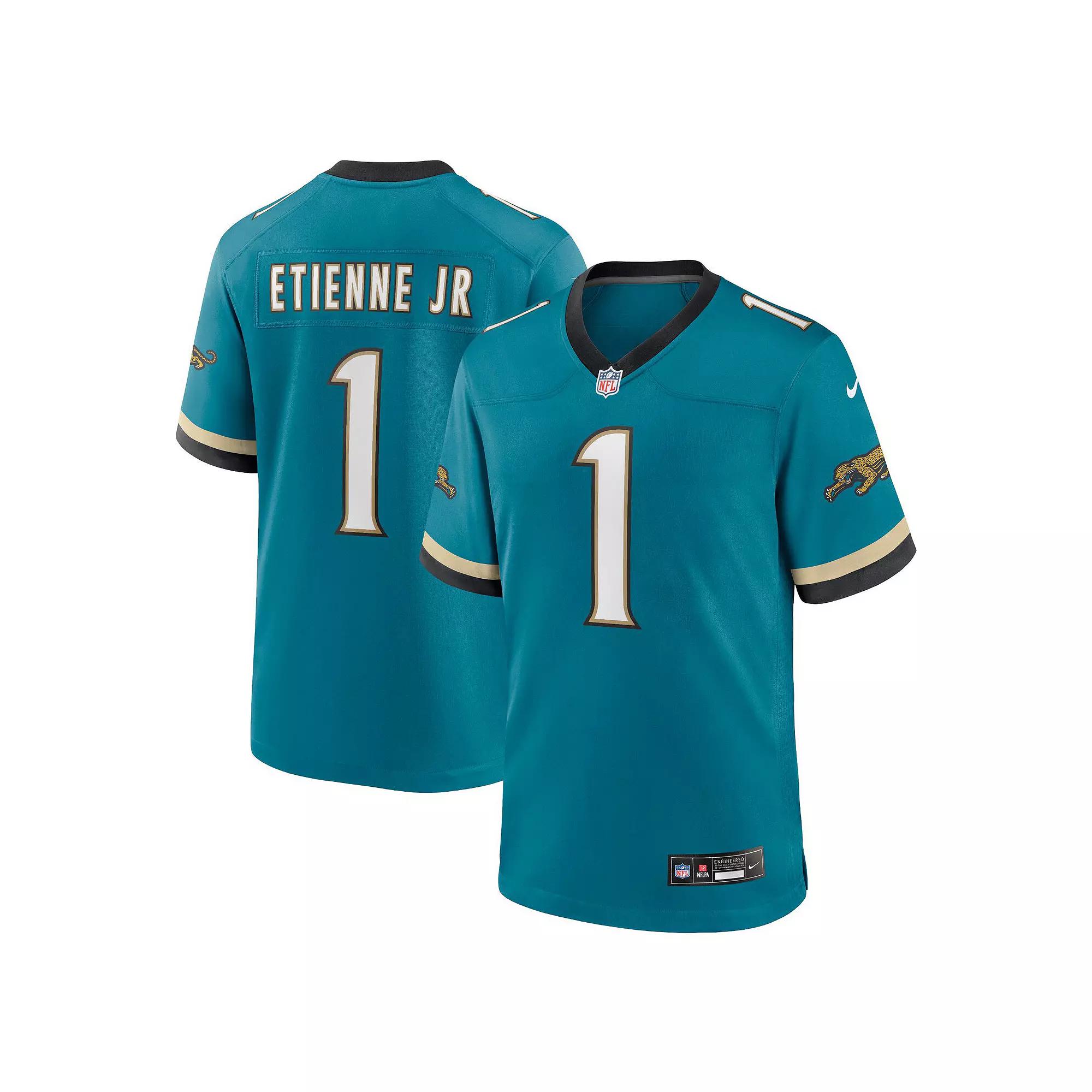 Men's Nike Travis Etienne Jr Teal Jacksonville Jaguars Prowler Throwback Player Game Jersey,  Product Image