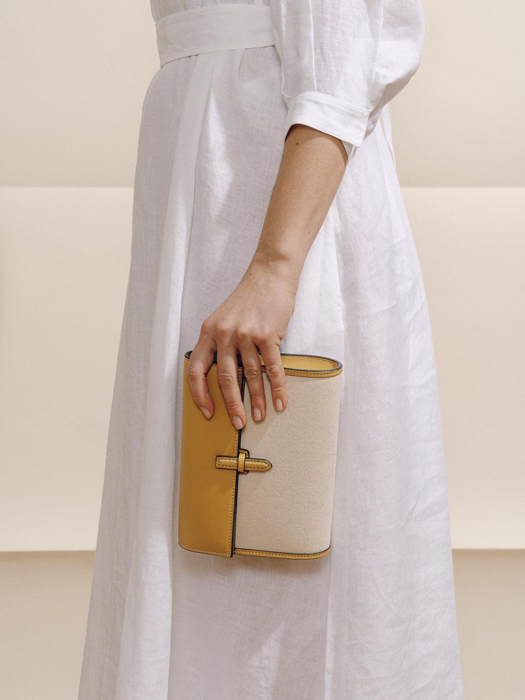 The Small Soft Clutch in Natural Fiber Product Image