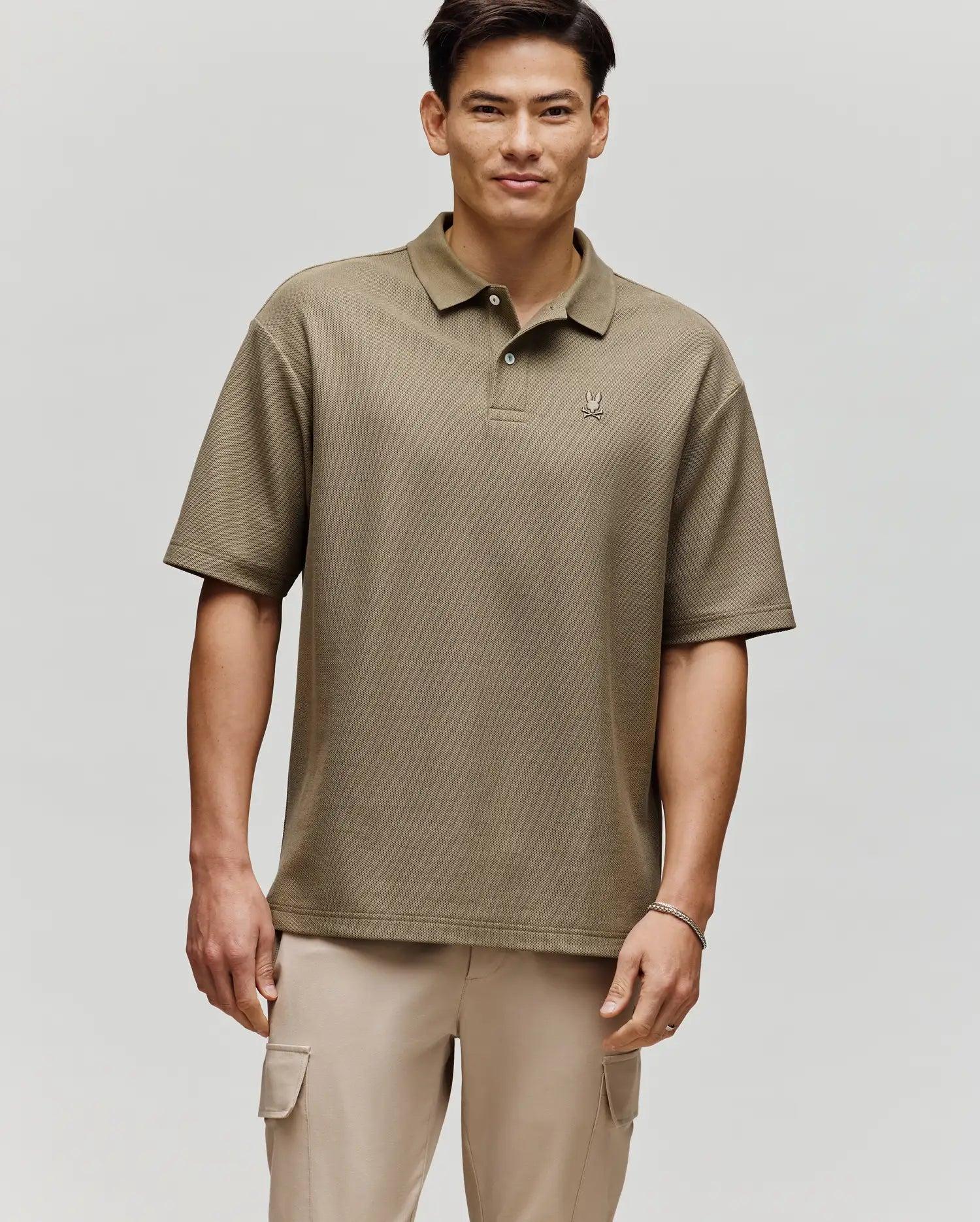 MENS BENNY OVERSIZED PIQUE POLO SHIRT - MT0100105 Male Product Image
