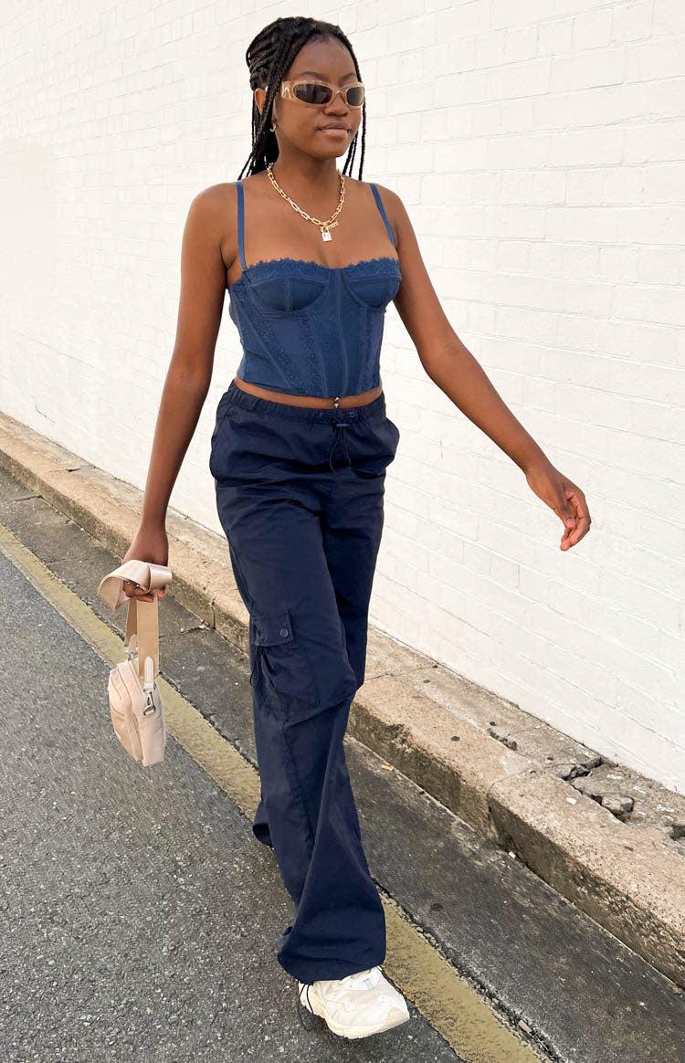 Bronx Navy Drawcord Cargo Pants Baby Product Image