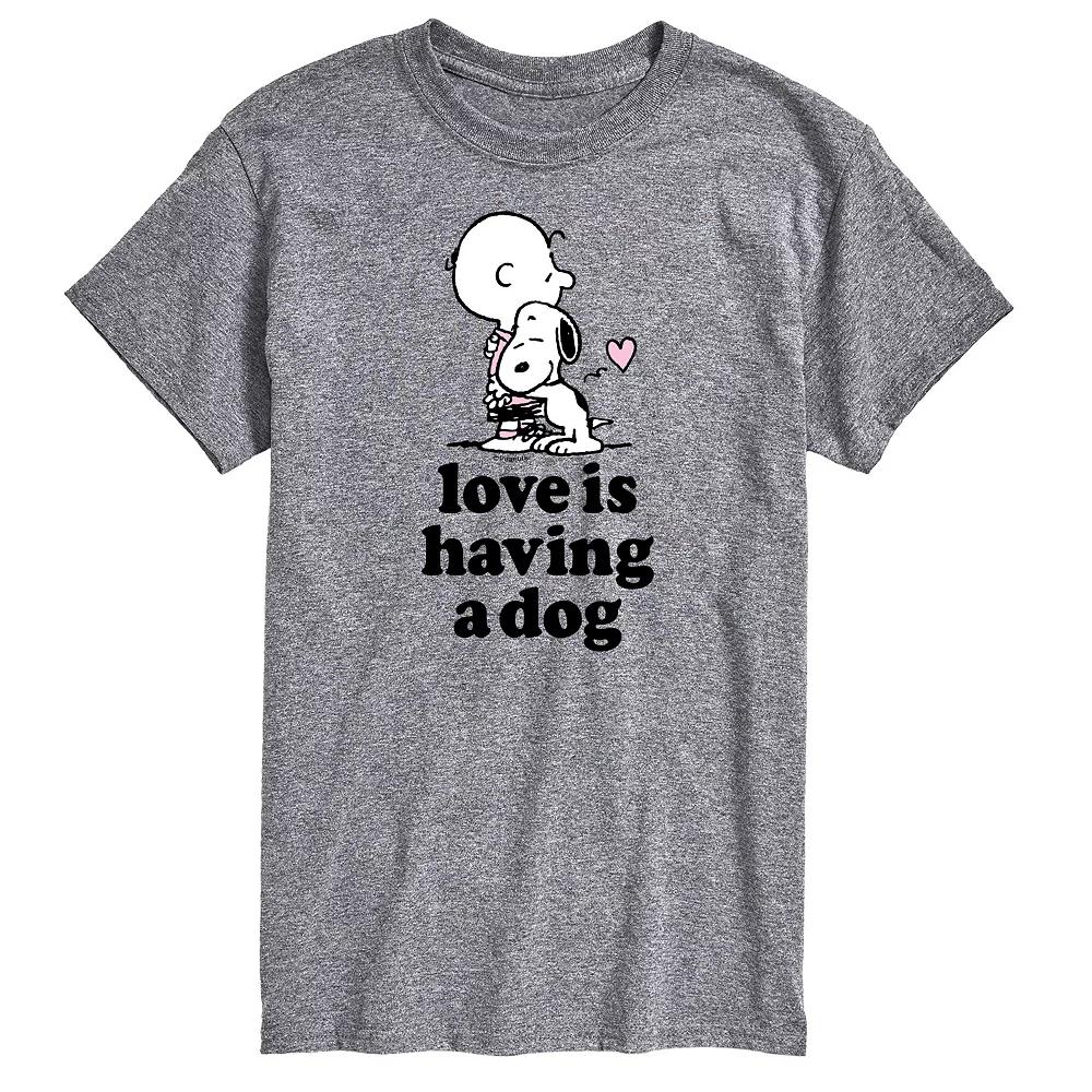 Men's Peanuts Love Is Having Dog Tee,  Product Image