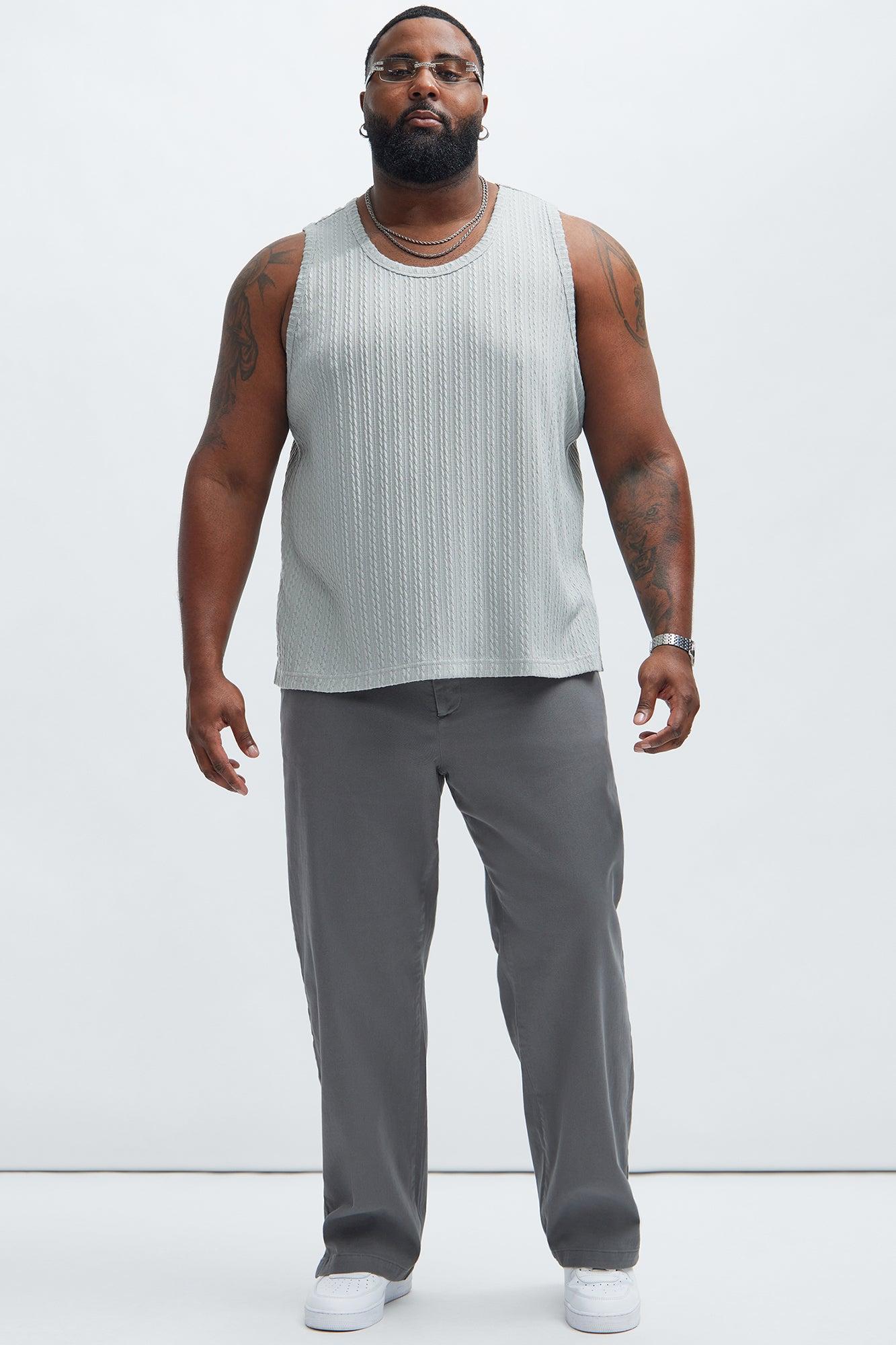 Kellen Textured Tank - Grey Product Image