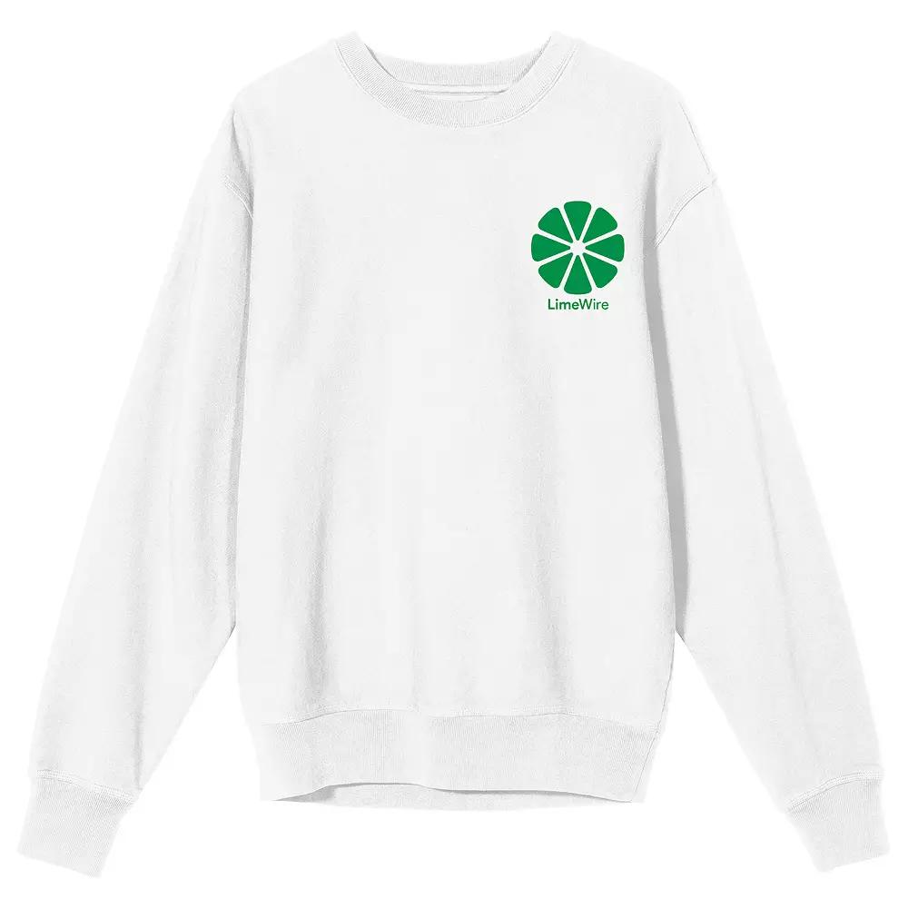 Men's LimeWire White Logo Graphic Sweatshirt, Size: XL Product Image