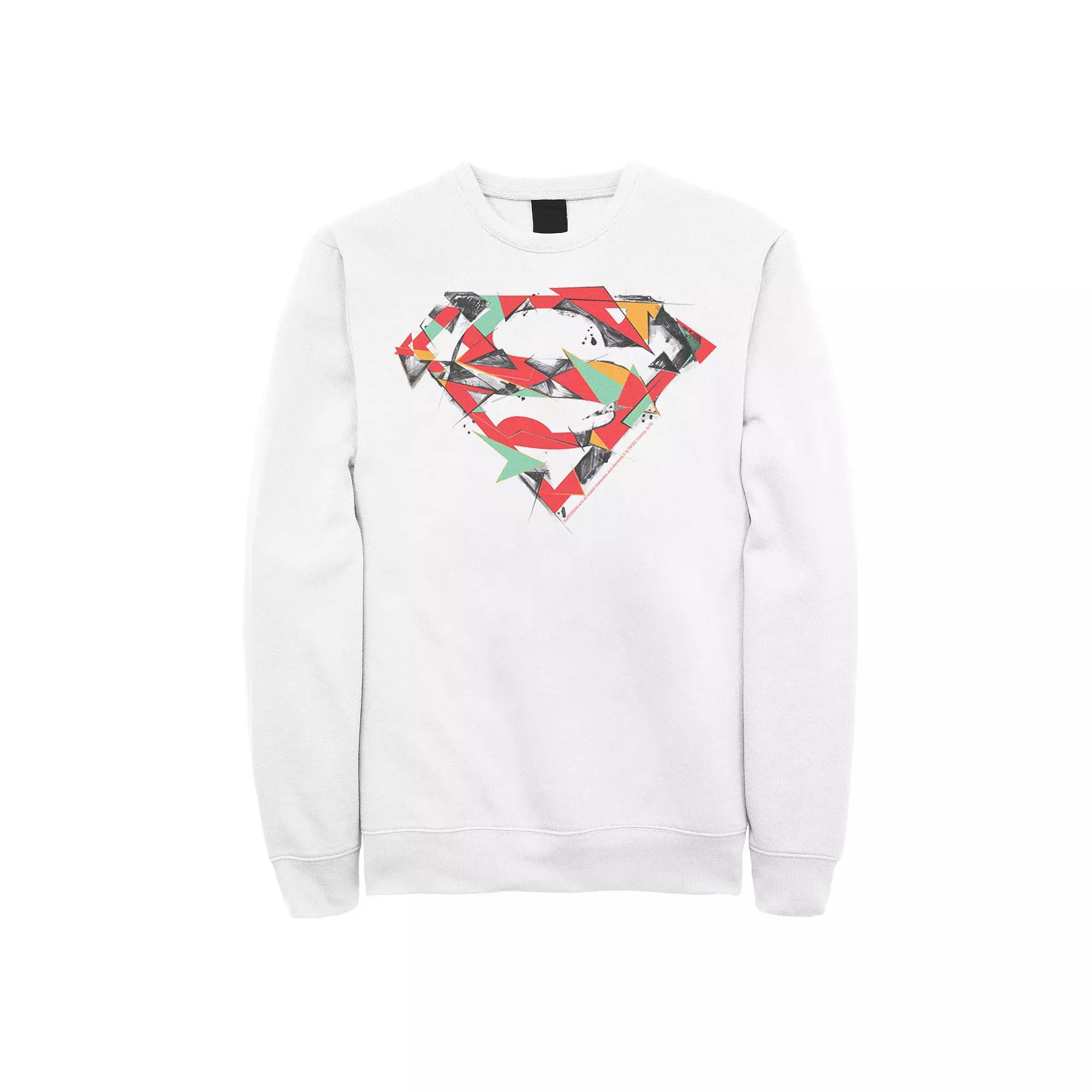 Men's DC Comics Superman Polygon Chest Logo Fleece Sweatshirt,  Product Image