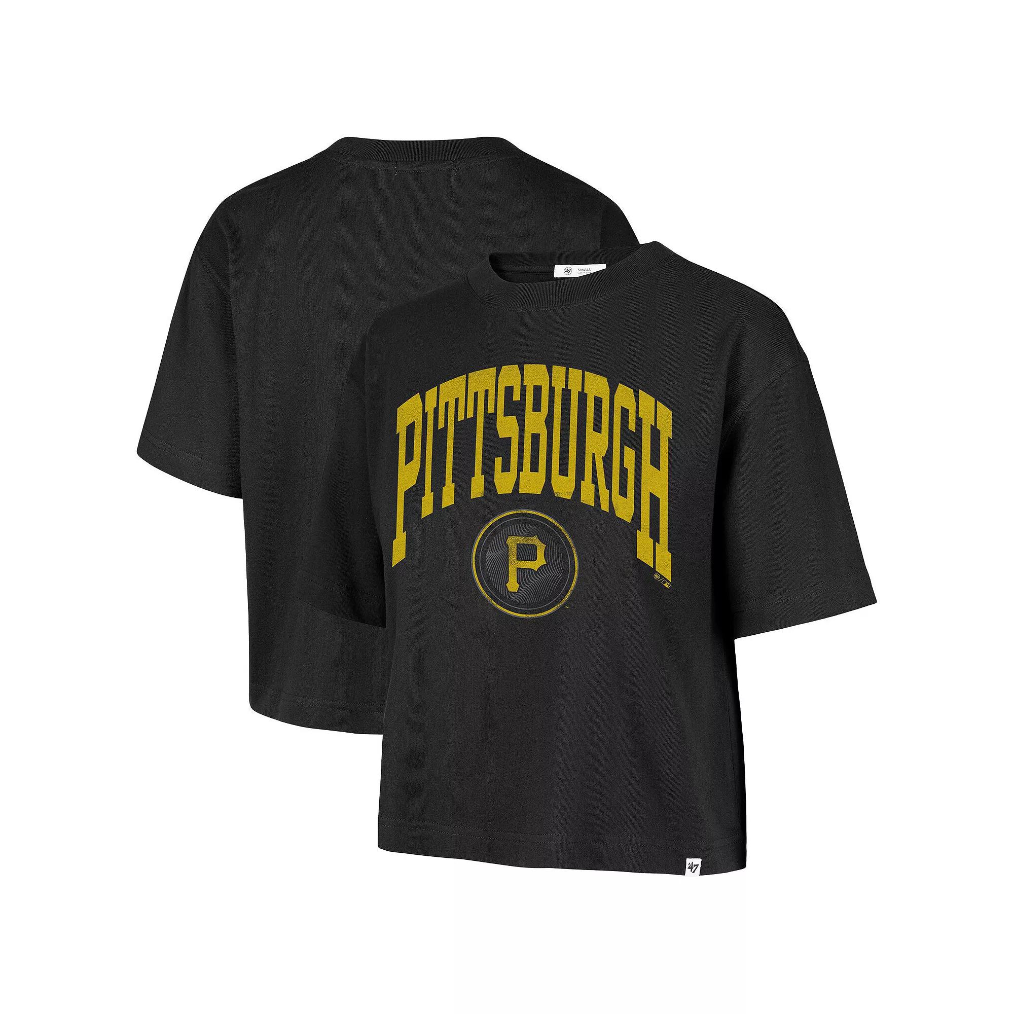 Womens 47 Pittsburgh Pirates City Connect Shale Drop Shoulder Cropped T-Shirt Product Image