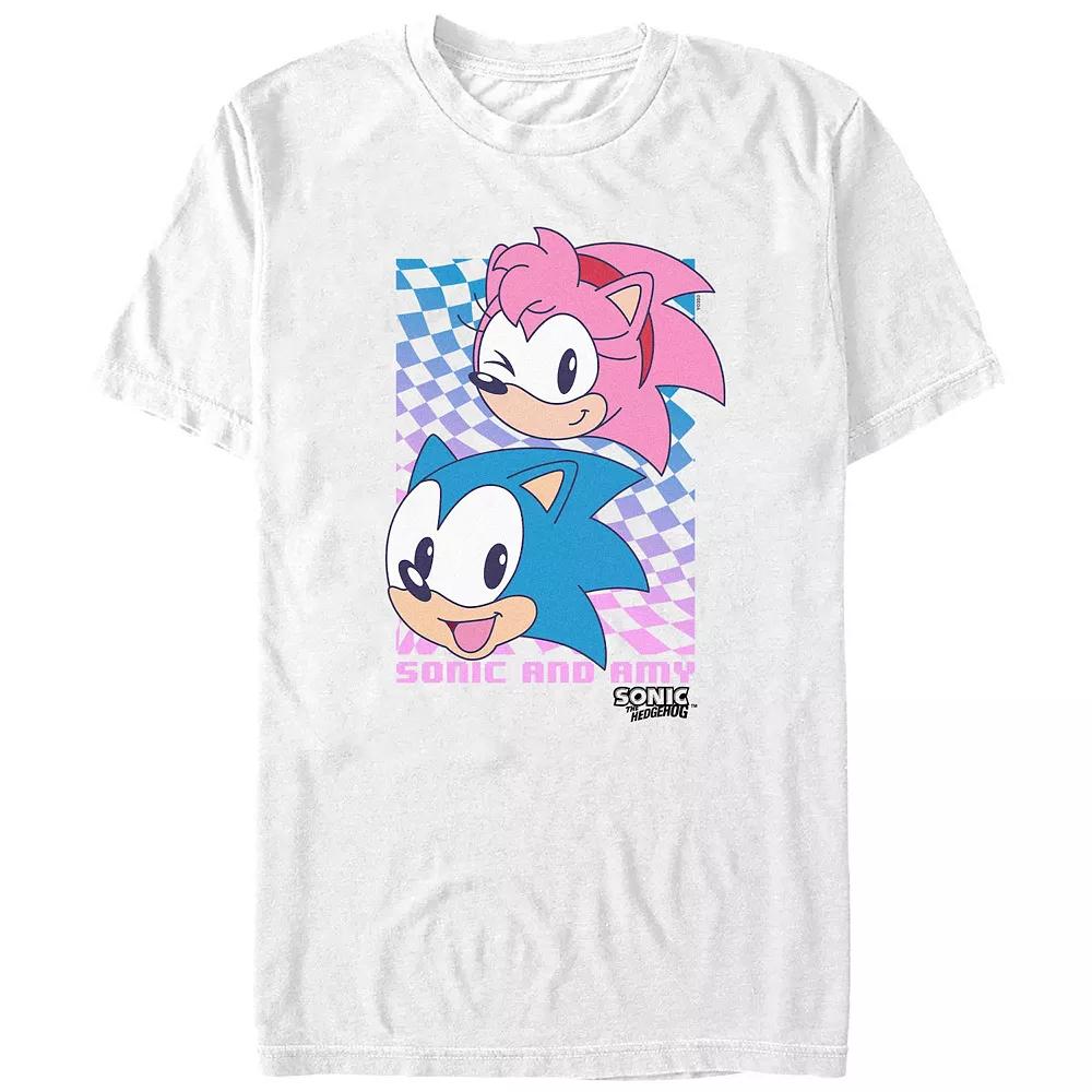 Men's Sonic The Hedgehog Sonic And Amy Graphic Tee,  Product Image