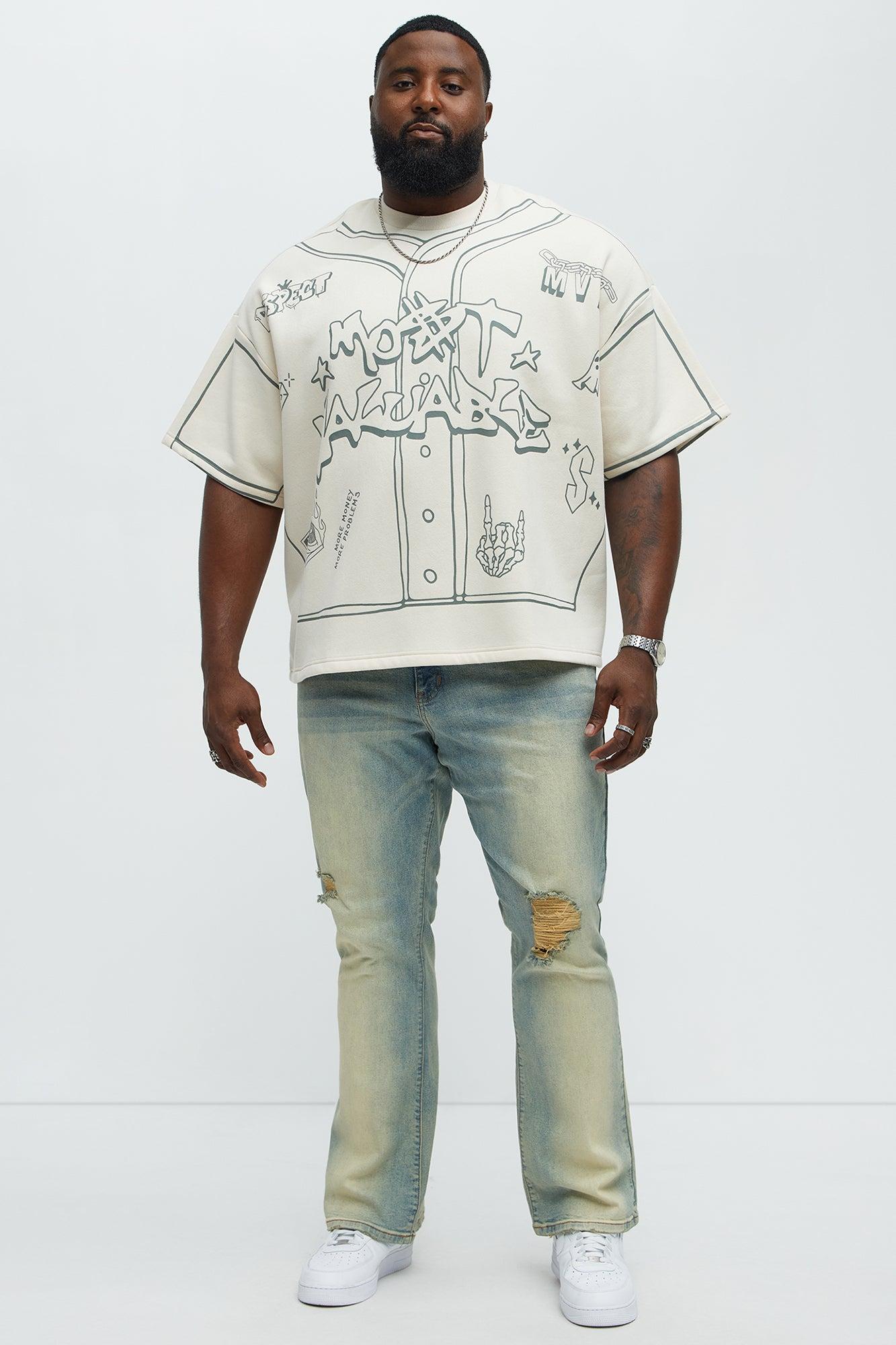 I Be Discreet Slim Flare Jeans - Vintage Blue Wash Product Image