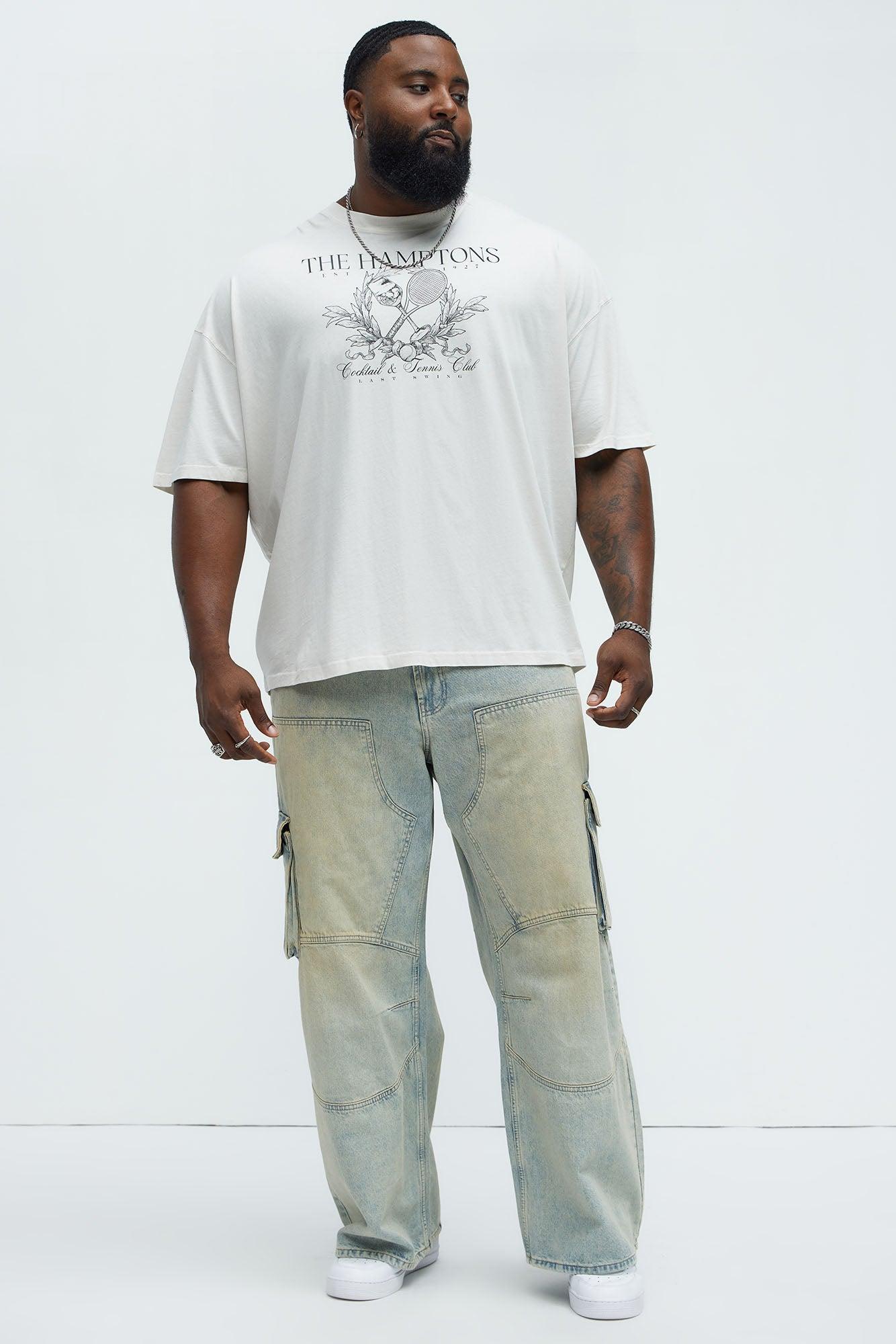 The Hamptons Club Oversized Short Sleeve Tee - Grey Product Image