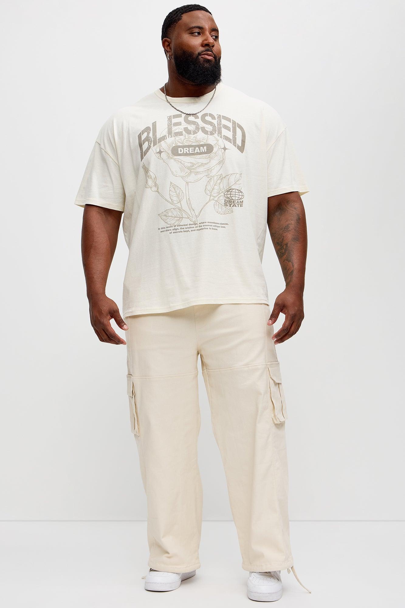 Bless Dreams Oversized Short Sleeve Tee - White Product Image
