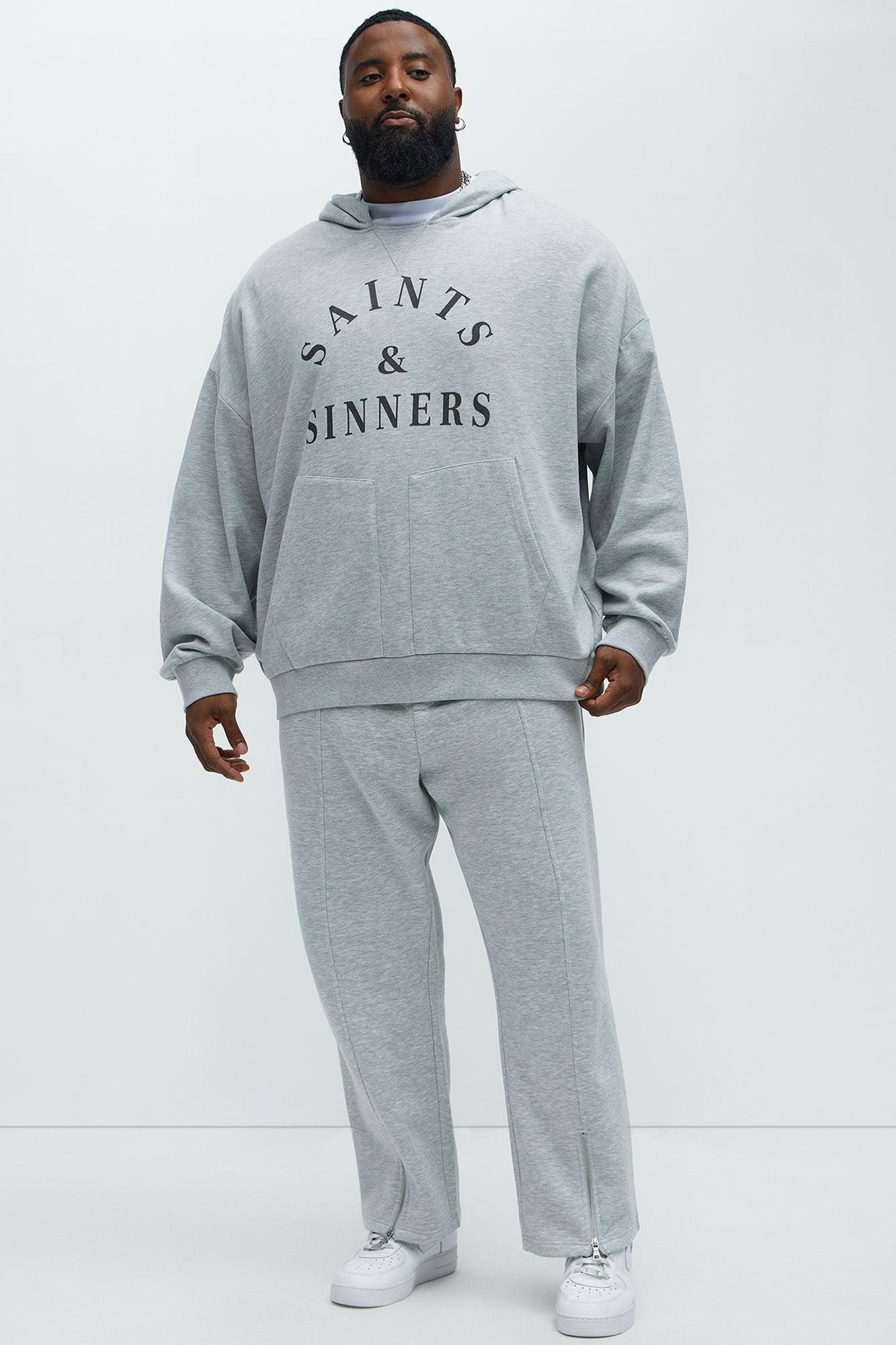 Tyson Saints And Sinners Oversized Hoodie - Heather Grey Product Image