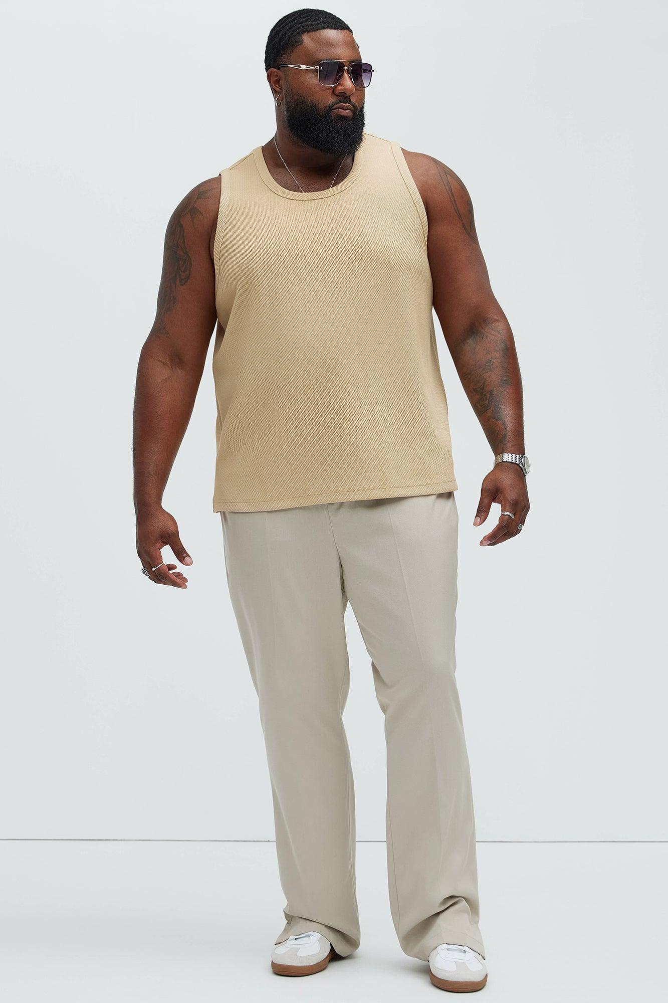 Kamryn Textured Tank Top - Tan Product Image