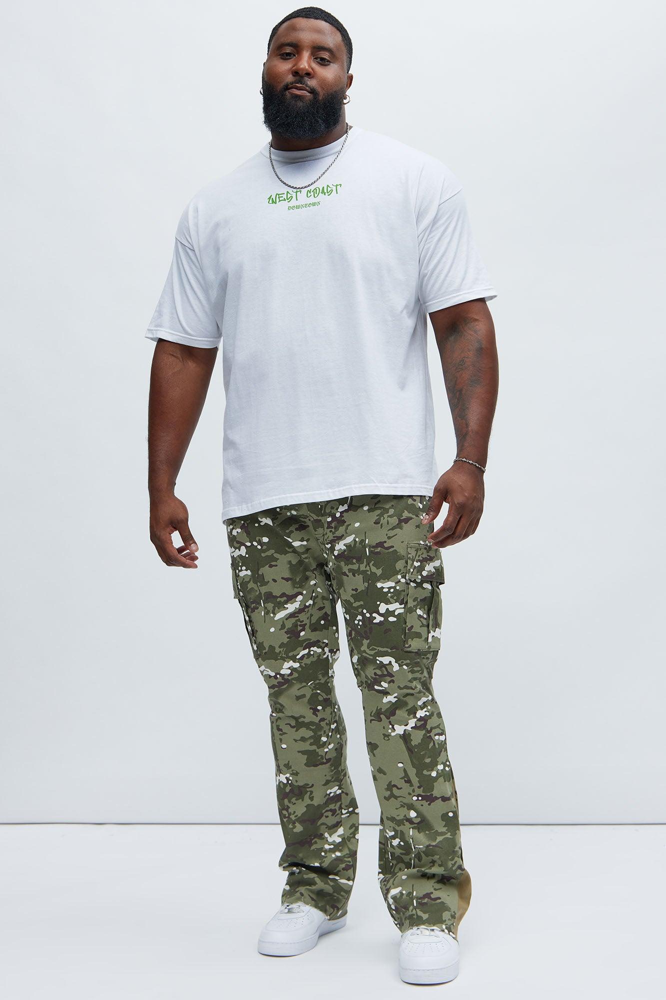 All Over Print Stacked Twill Flare Pant - Camouflage Product Image