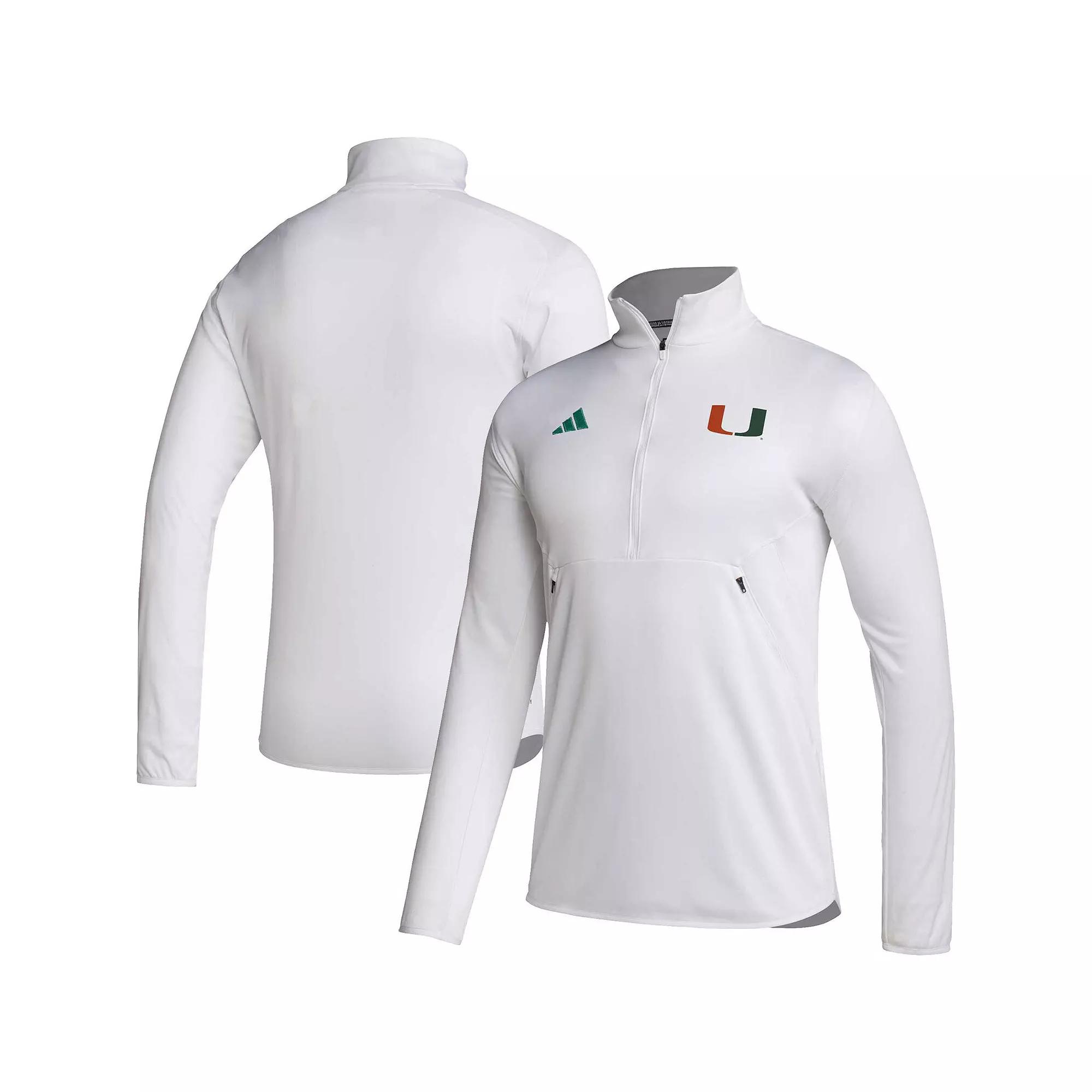 Men's adidas White Texas A&M Aggies 2023 Sideline AEROREADY Half-Zip Top, Size: 2XL Product Image