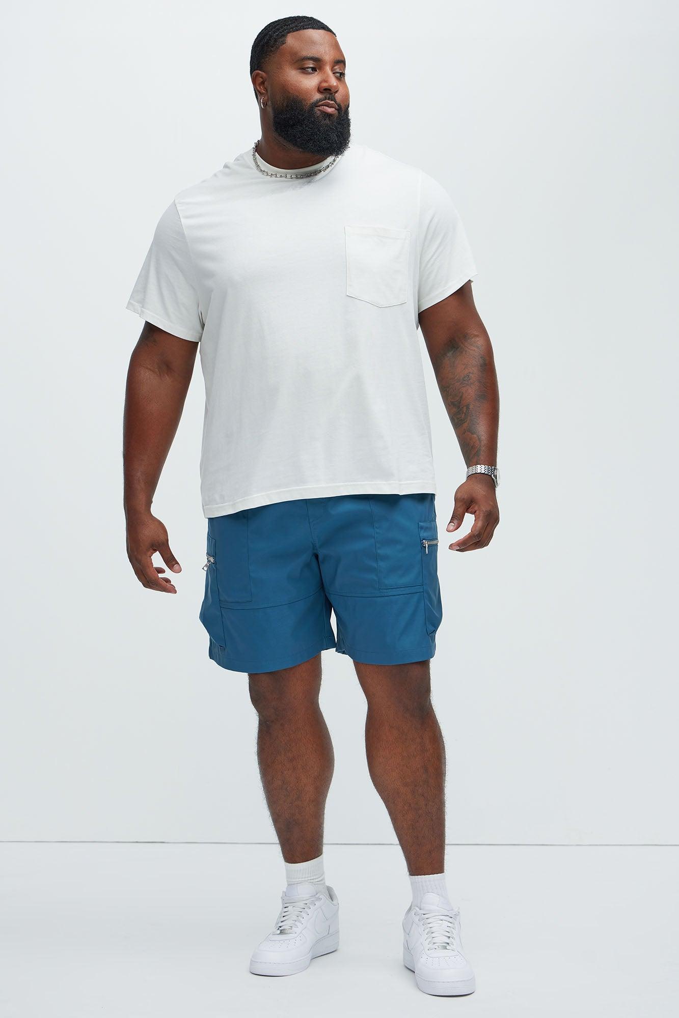 Maxey Cargo Shorts - Blue Product Image