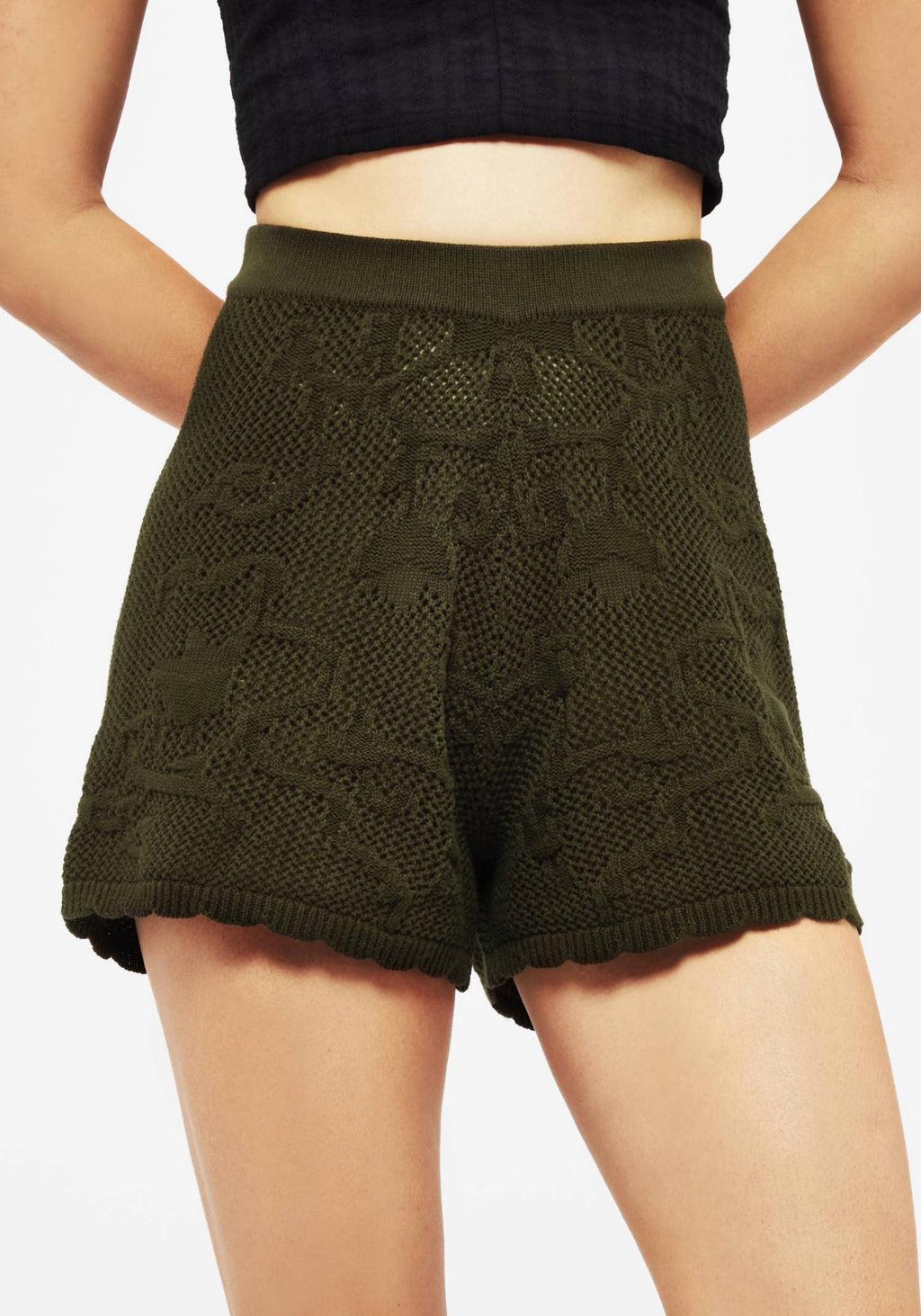 Tulip Jacquard Knit Shorts Product Image