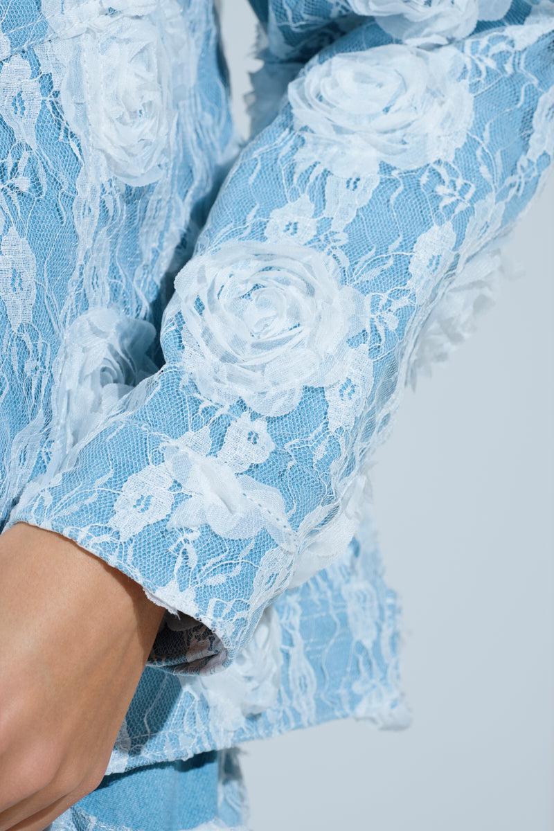 FOLLOW MY LEAD APPLIQUE DENIM JACKET Product Image