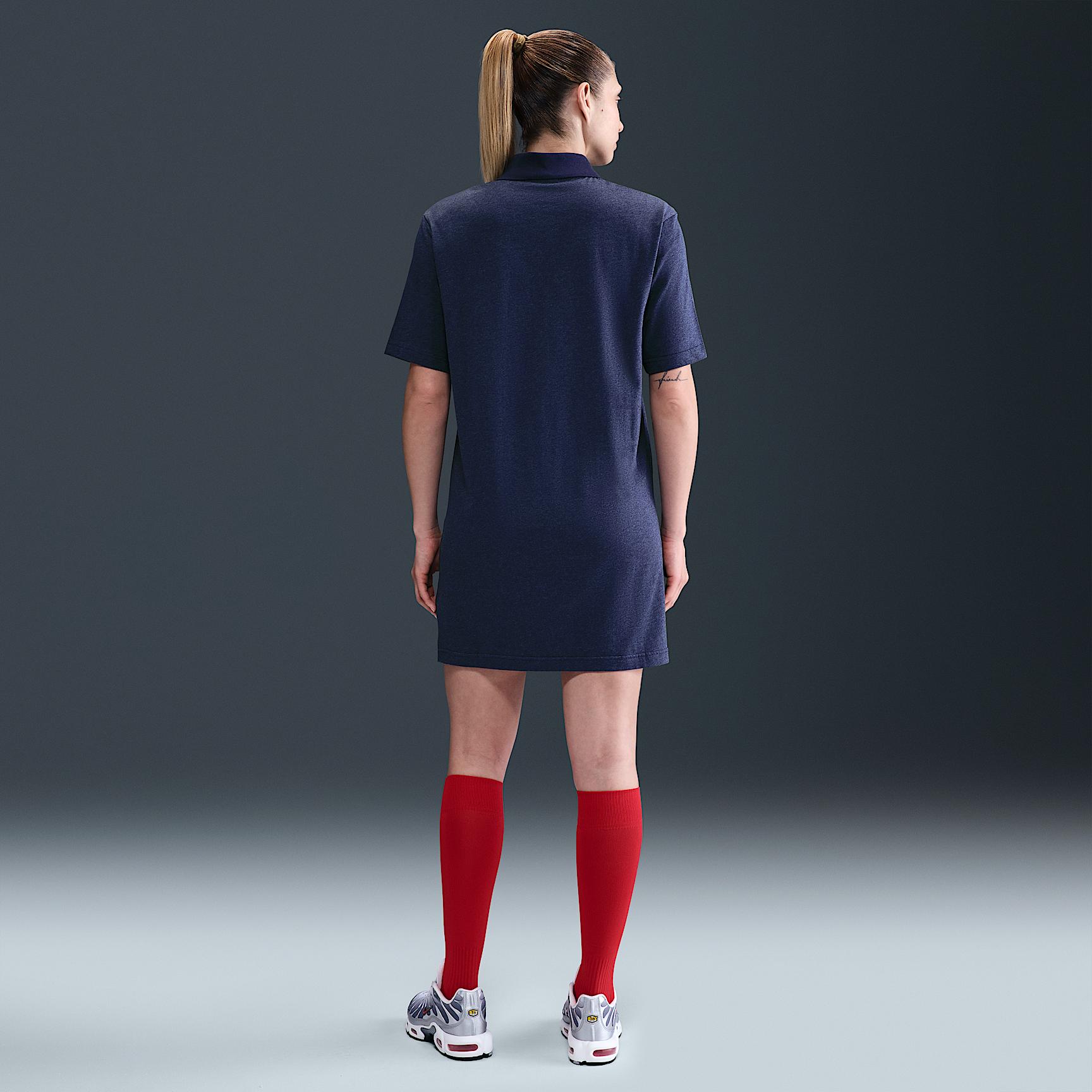 Womens Nike Sportswear Essential Short-Sleeve Polo Dress | HV2498-410 Product Image