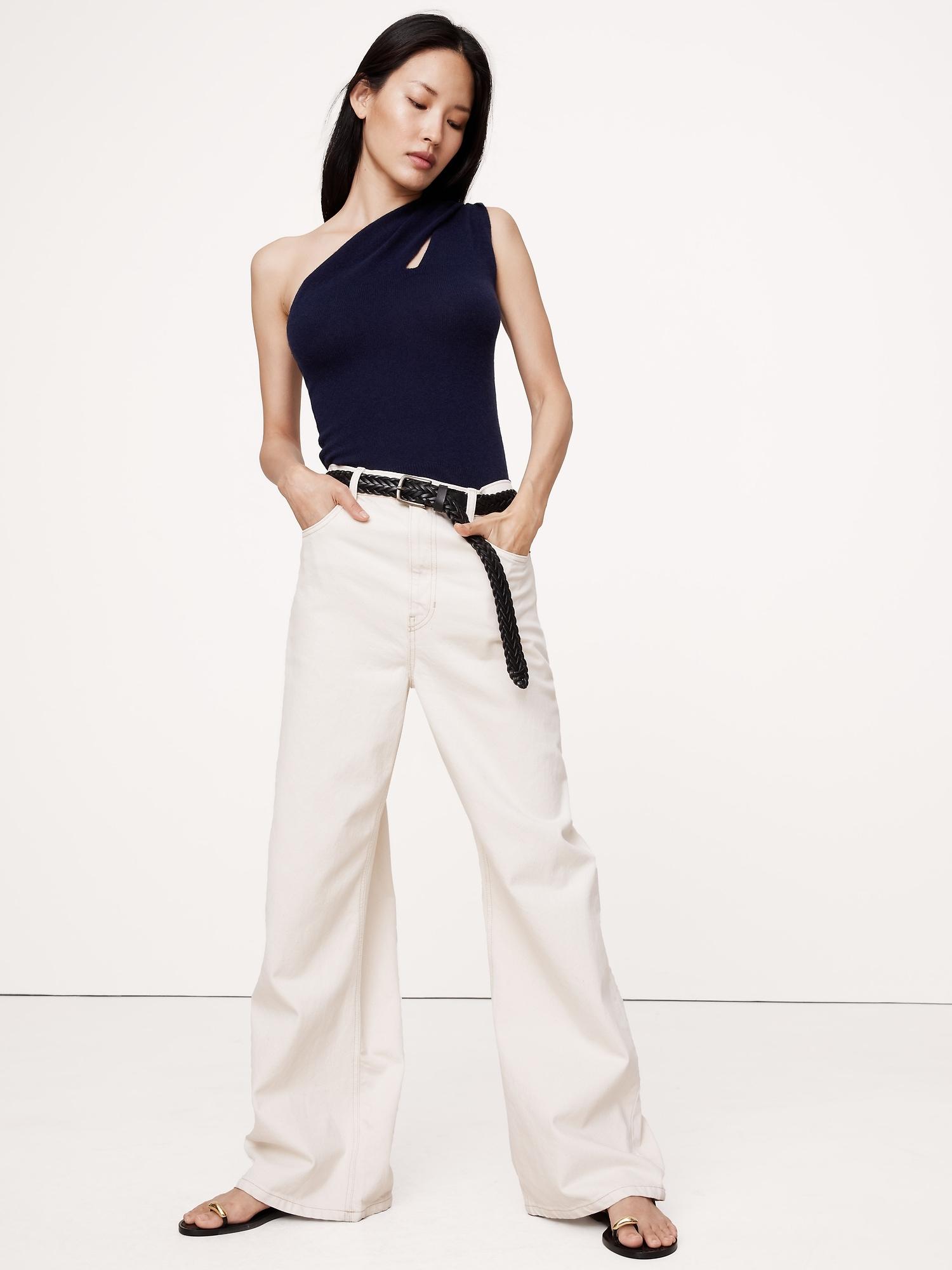 Lightweight Cashmere Off-Shoulder Top Product Image