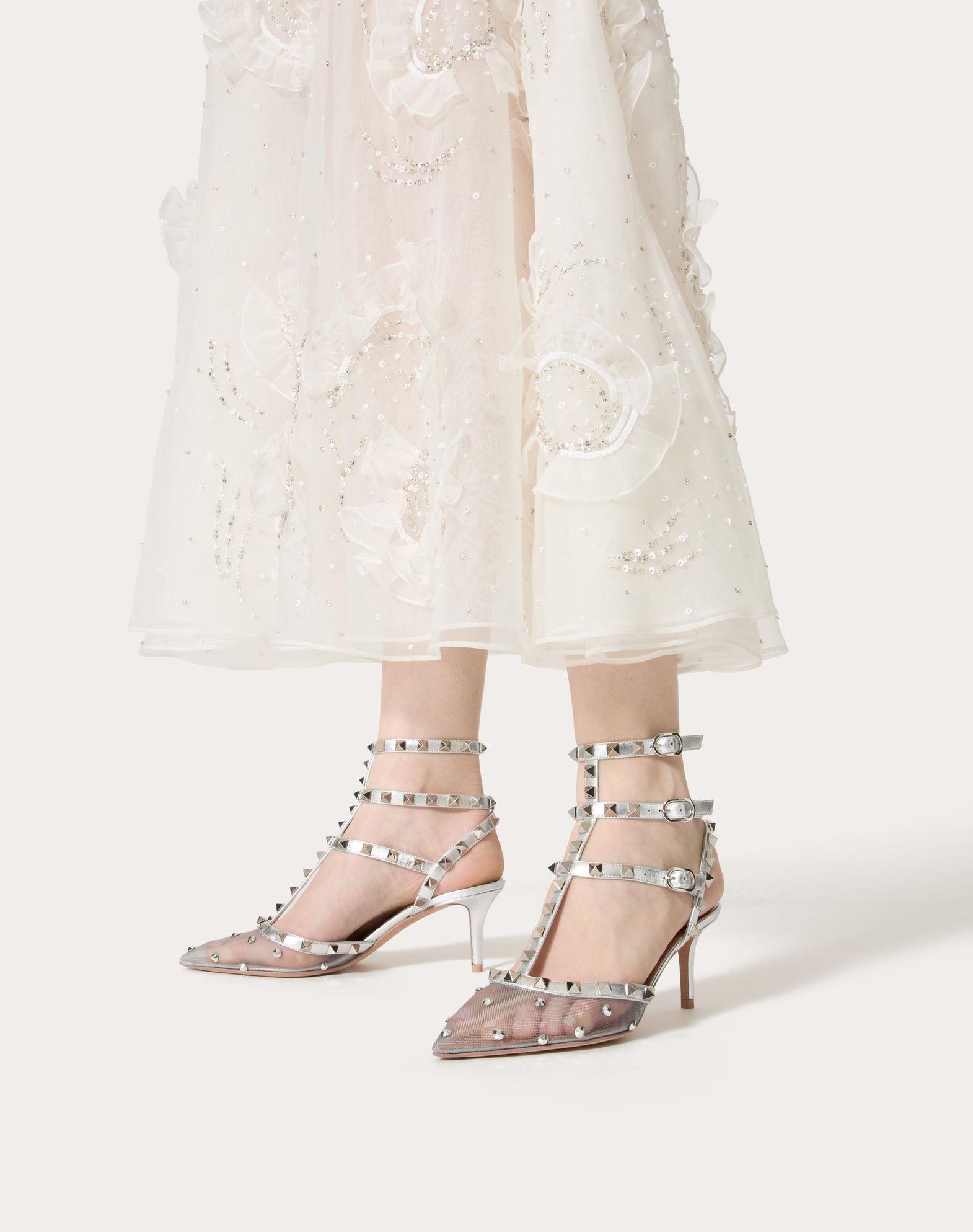 Rockstud Mesh Pump With Crystals And Straps 65Mm Product Image