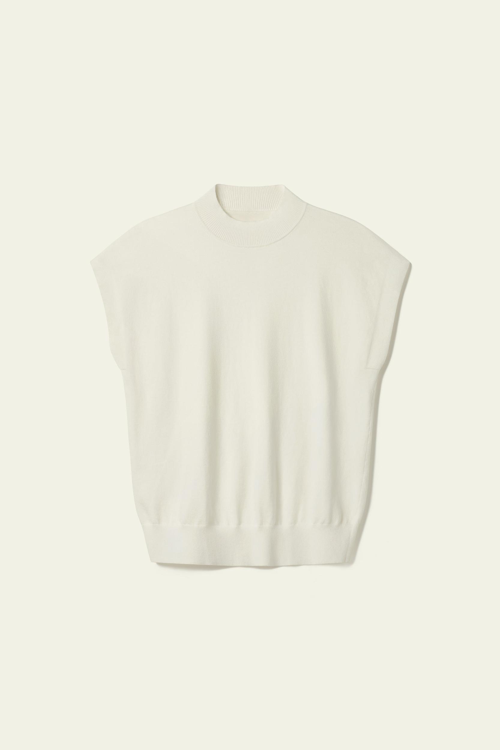 Mockneck Silk Cotton Blend Top Product Image