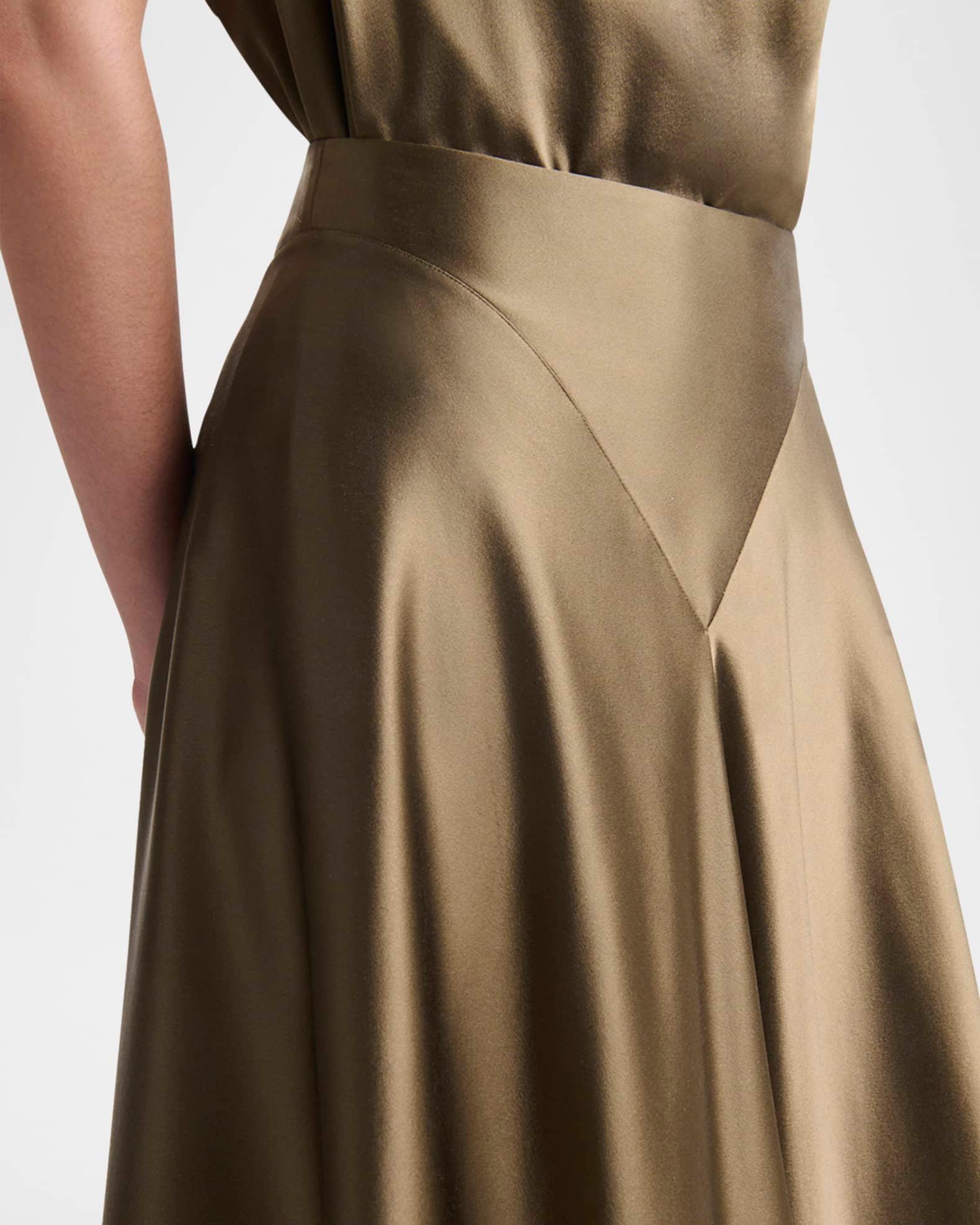 Ames Yoke Silk Maxi Skirt Product Image