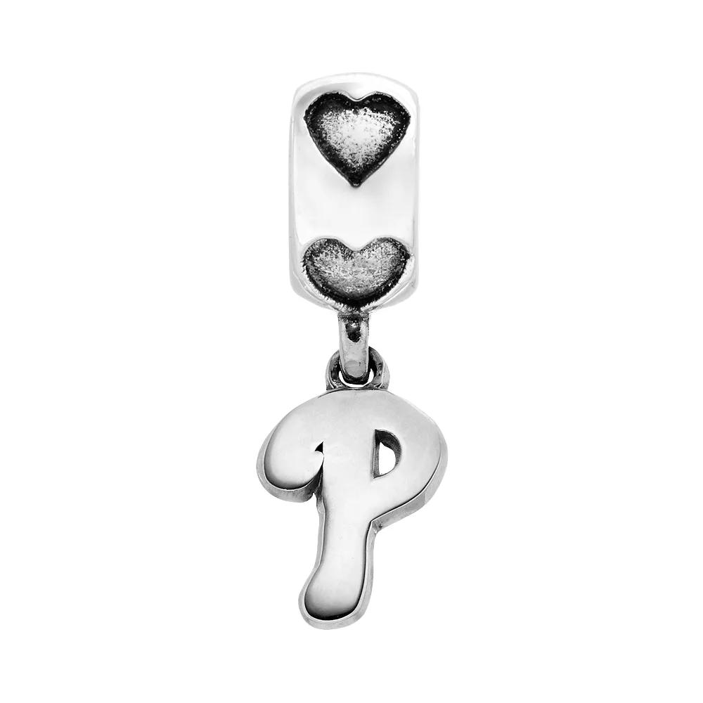 LogoArt Philadelphia Phillies Sterling Silver Team Logo Charm, Women's, Grey Product Image