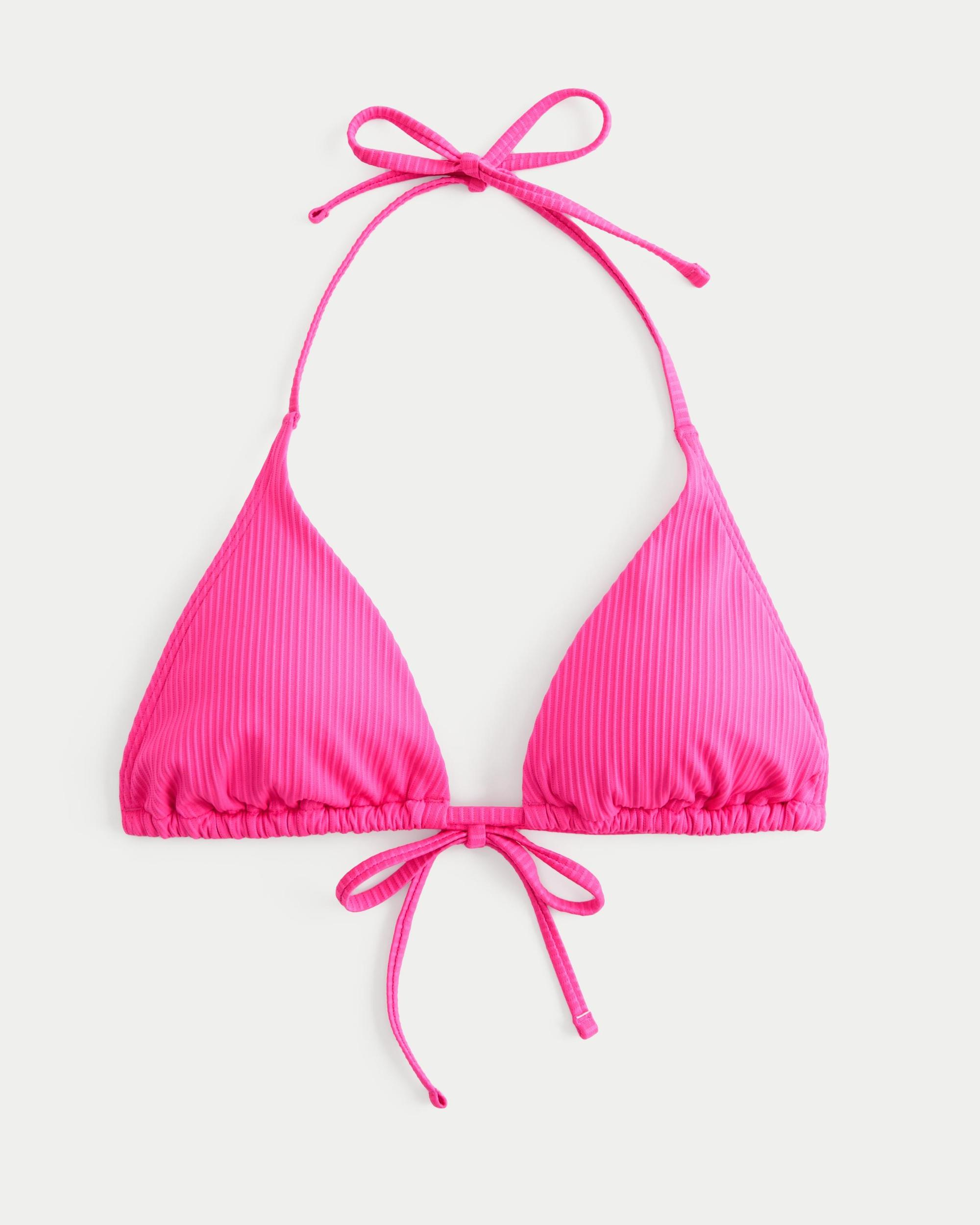 Ribbed Multi-Way Triangle Bikini Top Product Image