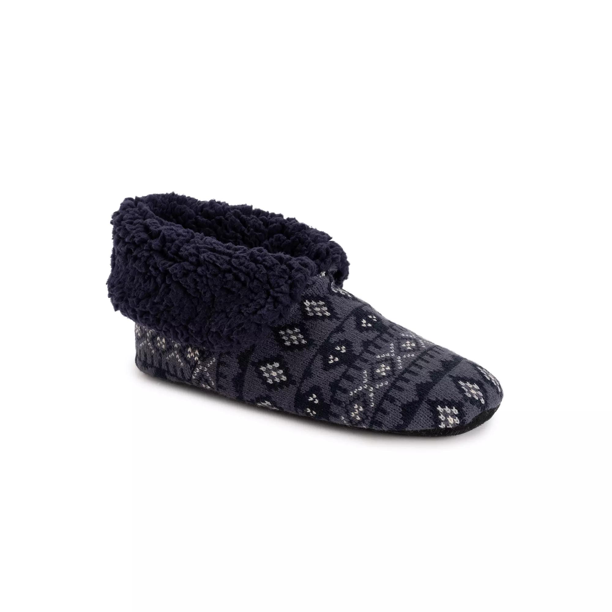 Men's MUK LUKS Foldover Sherpa Boot Slippers,  Product Image