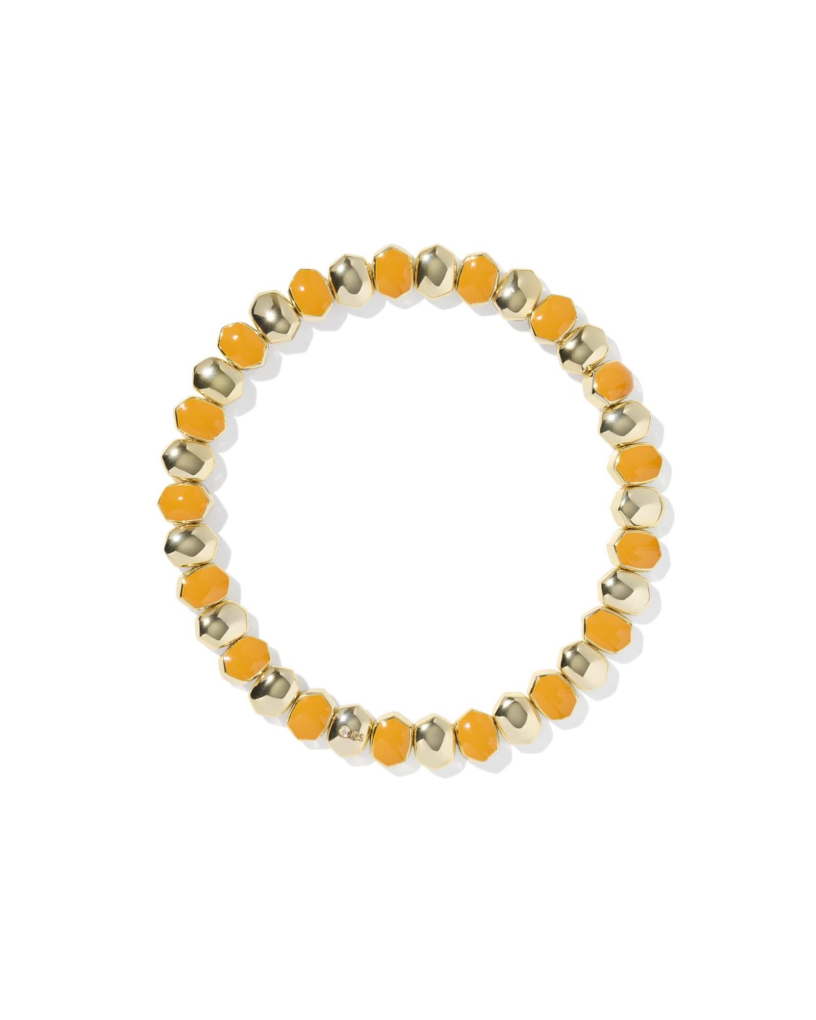 Daphne Enamel Gold Stretch Bracelet Product Image