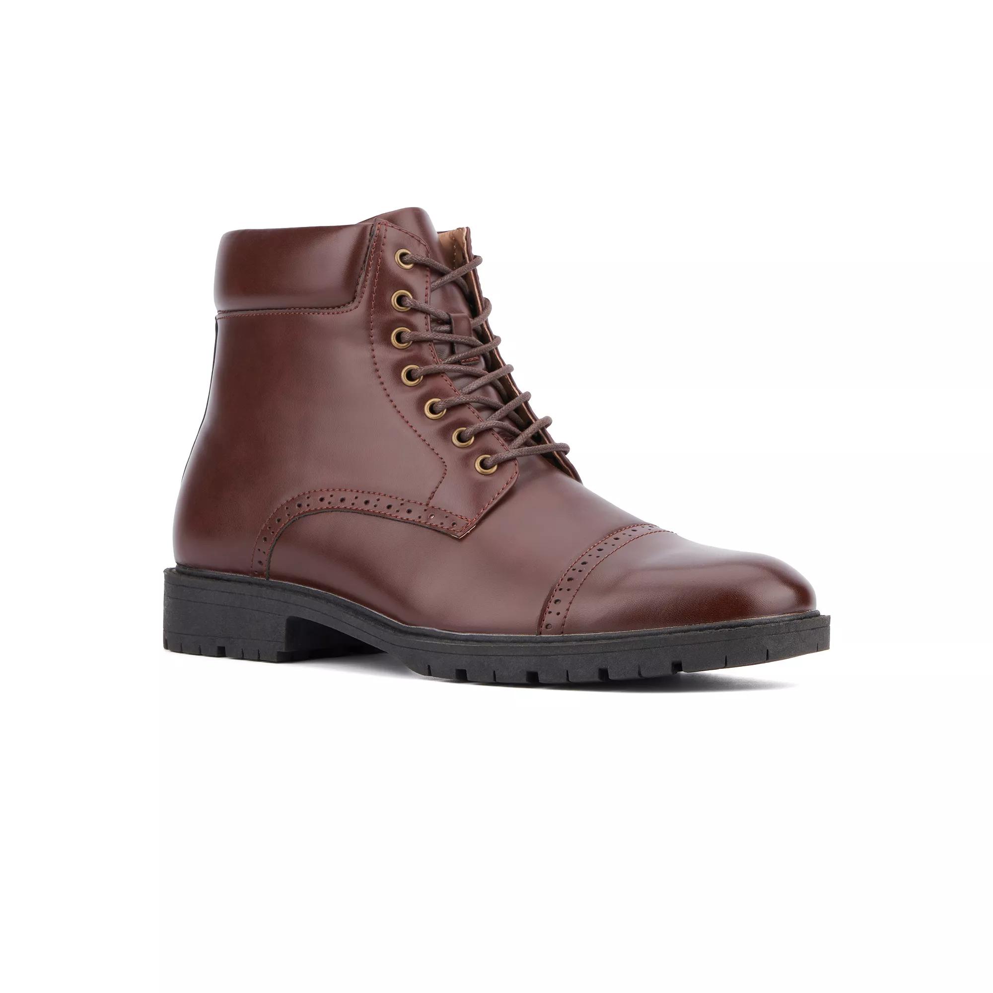 New York & Company Matt Men's Ankle Boots, Size: 9.5, Brown Bean Product Image